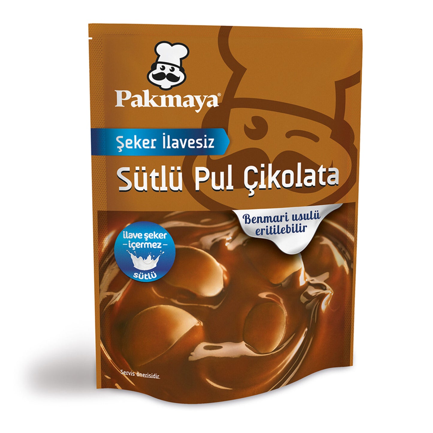 Pakmaya Sugar-Free Milk Chocolate Flakes (Şeker İlavesiz Sütlü Pul Çikolata) 70 G