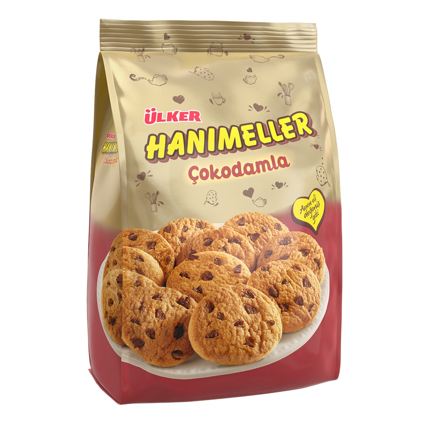 Ülker Hanımeller Cocoa Drop Biscuit (Çokodamla Kakaolu Damla Bisküvi) 150g