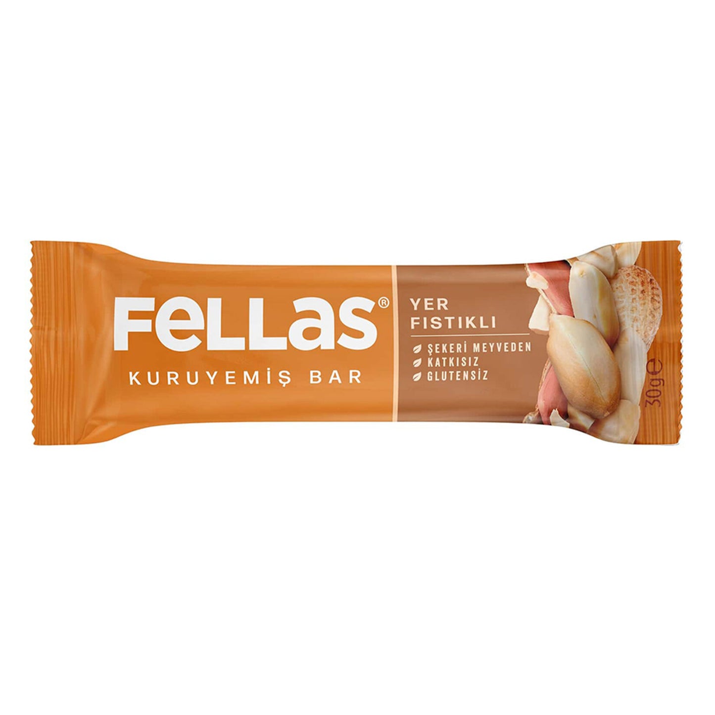 Fellas Peanut Snack Bar 30g (Yer Fıstıklı Kuruyemiş Bar)