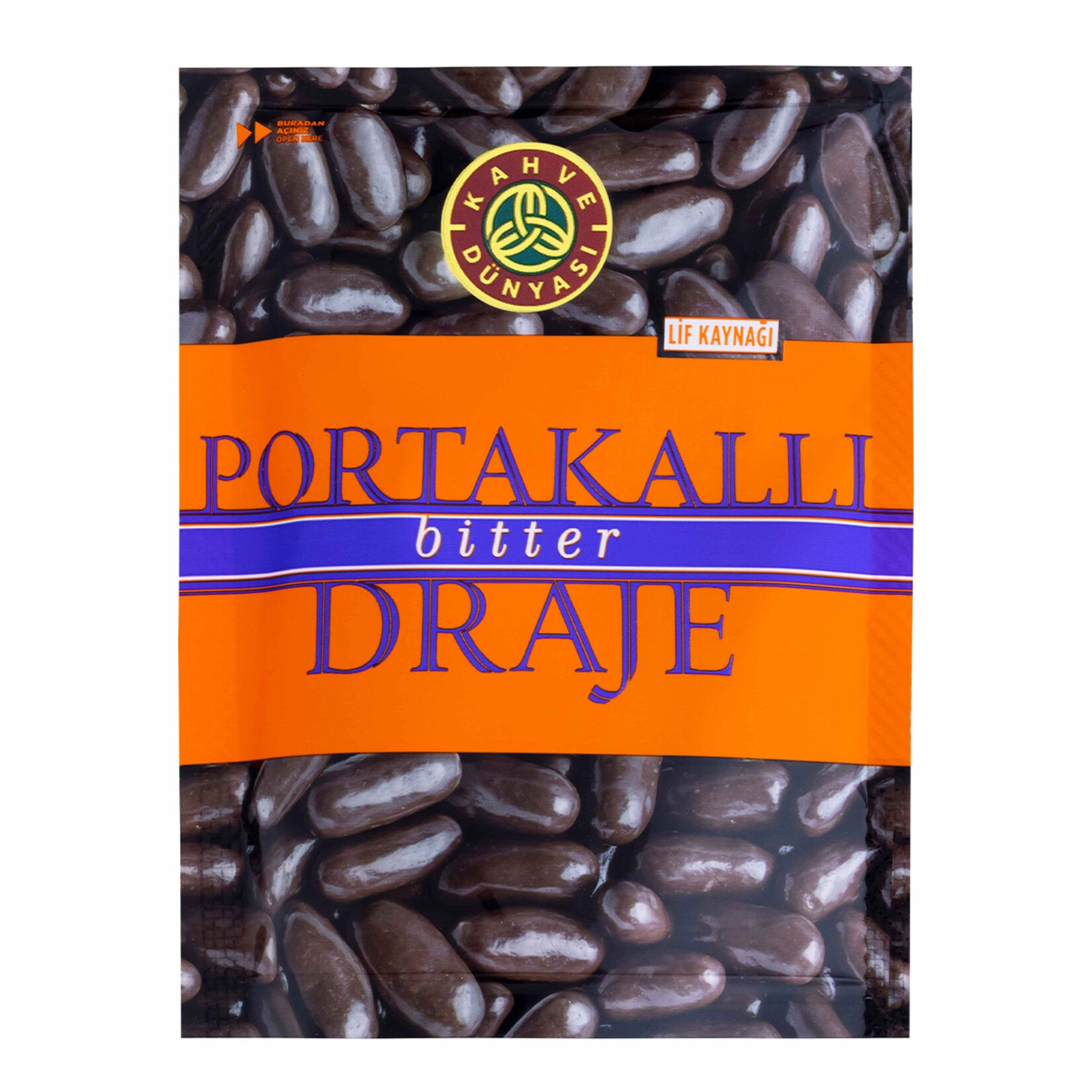 Kahve Dünyası Dark Chocolate Orange Dragee (Bitter Çikolatalı Portakal Draje) 60 G