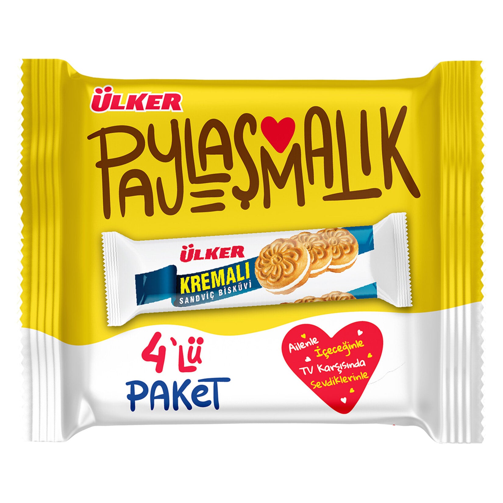 Ülker Cream Sandwich Biscuit 4-Pack 244g