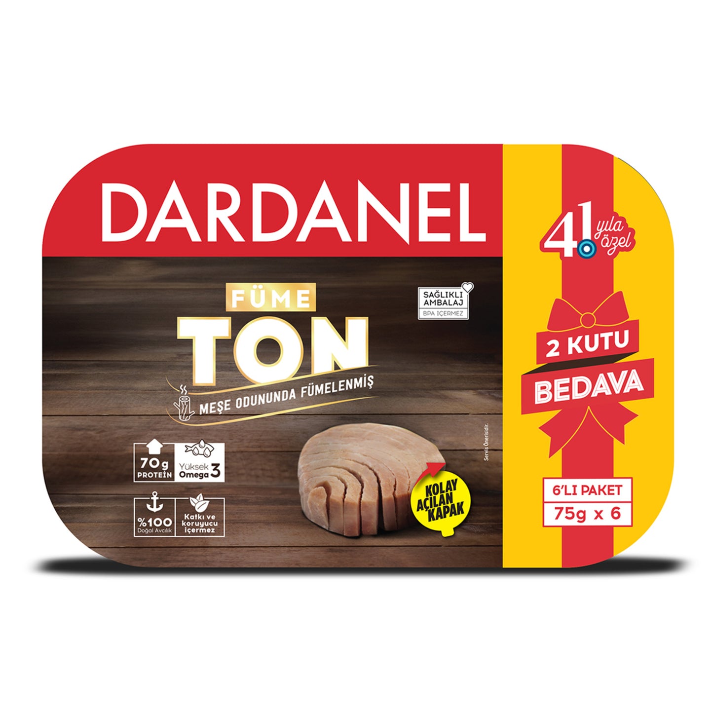 Dardanel Füme Ton Balığı 2 Kutu Bedava 6  x 75 G