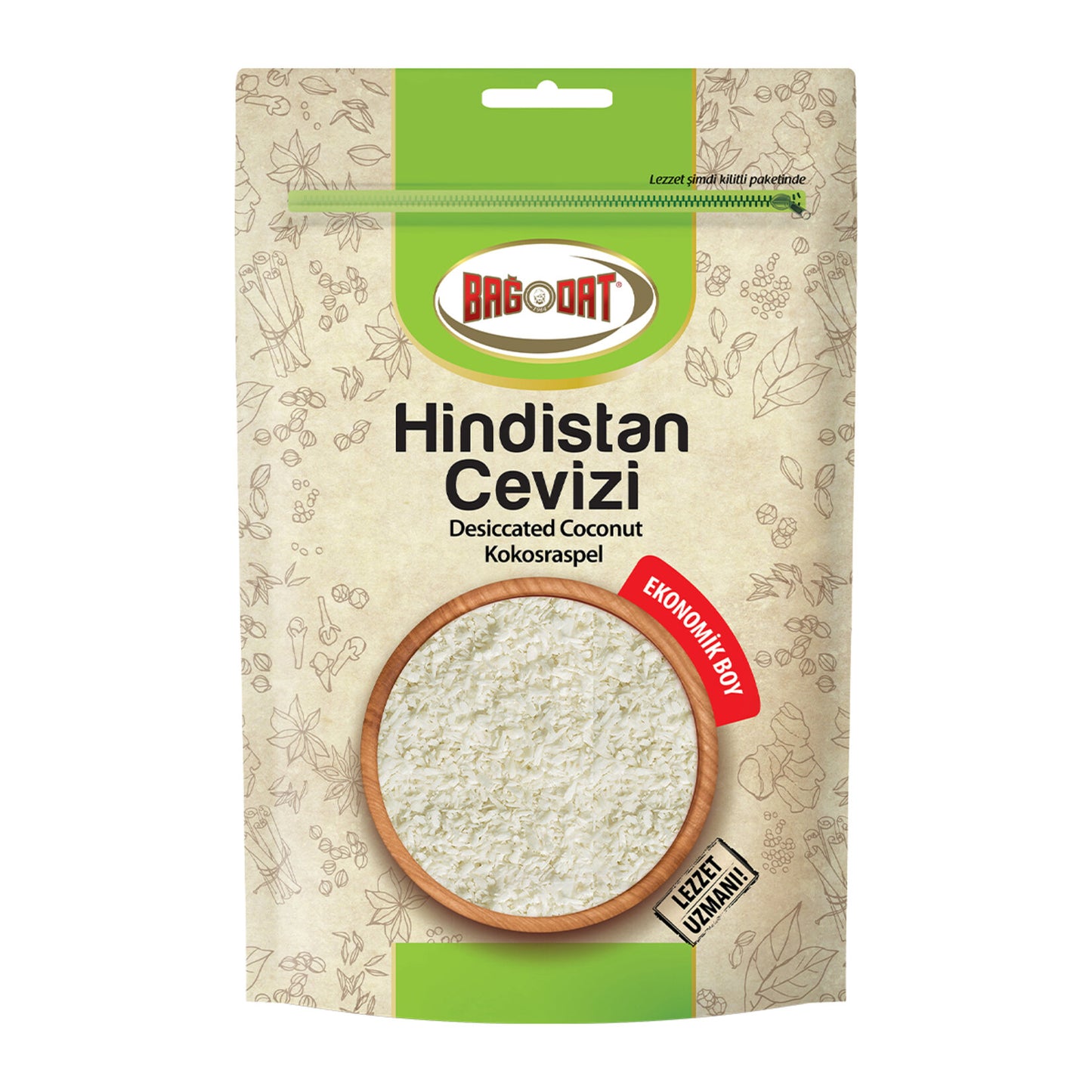 Bağdat Desiccated Coconut Eco Pack (Hindistan Cevizi) 160 G