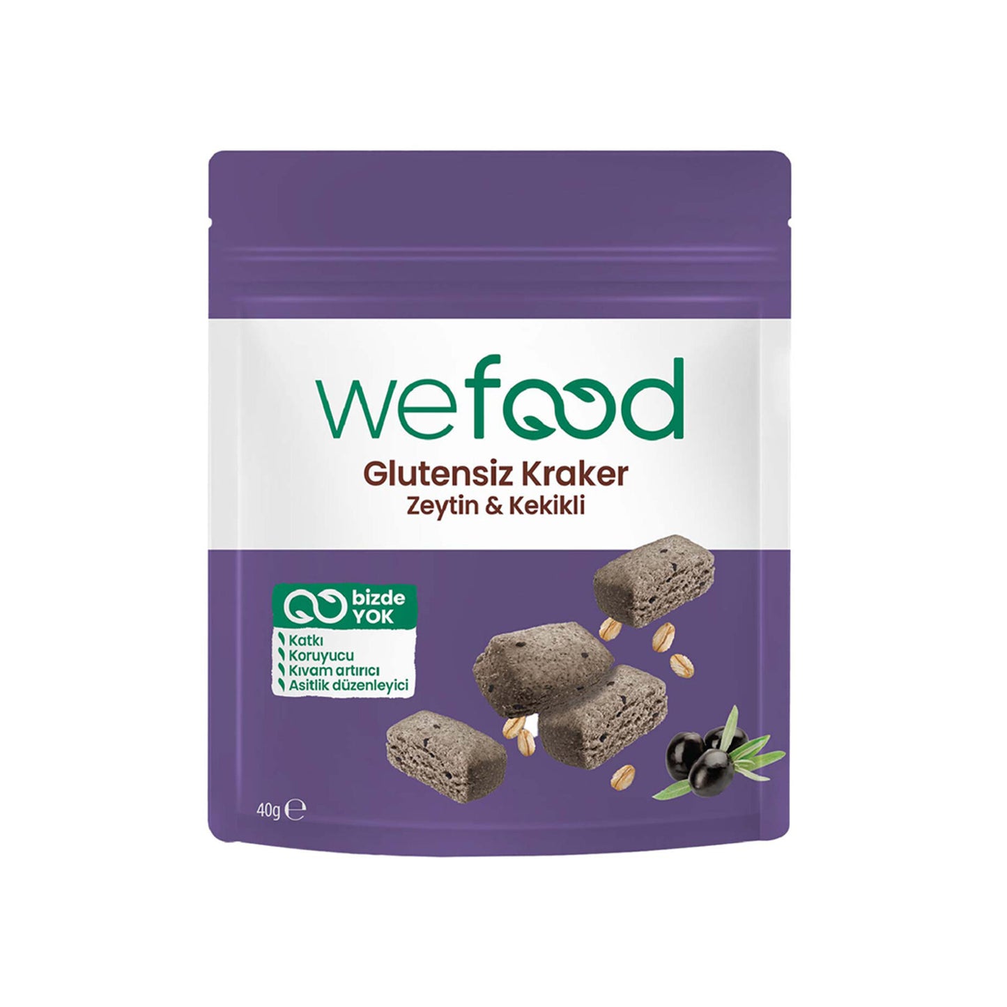 Wefood Olive & Thyme Crackers (Zeytin & Kekik Kraker) 40 G