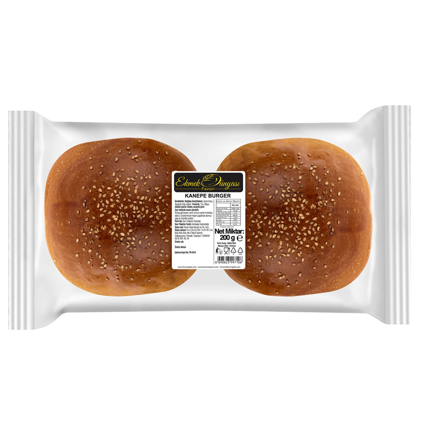 Ekmek Dünyası Favori Canapé Burger (Canapé Burger) 200g