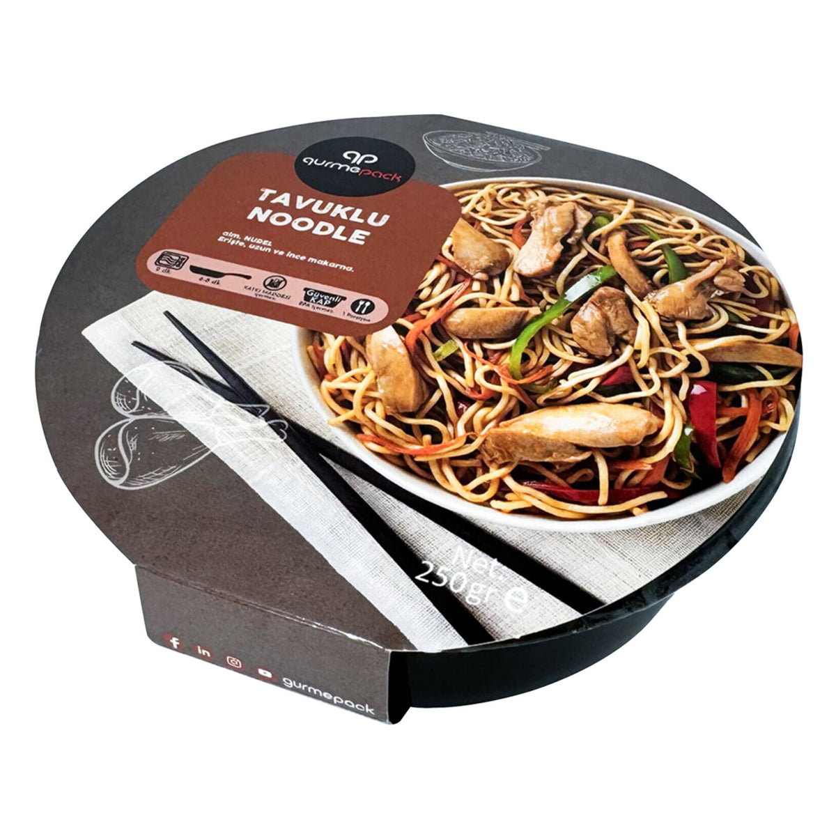 Gurmepack Chicken Noodle (Tavuklu Noodle) 250G