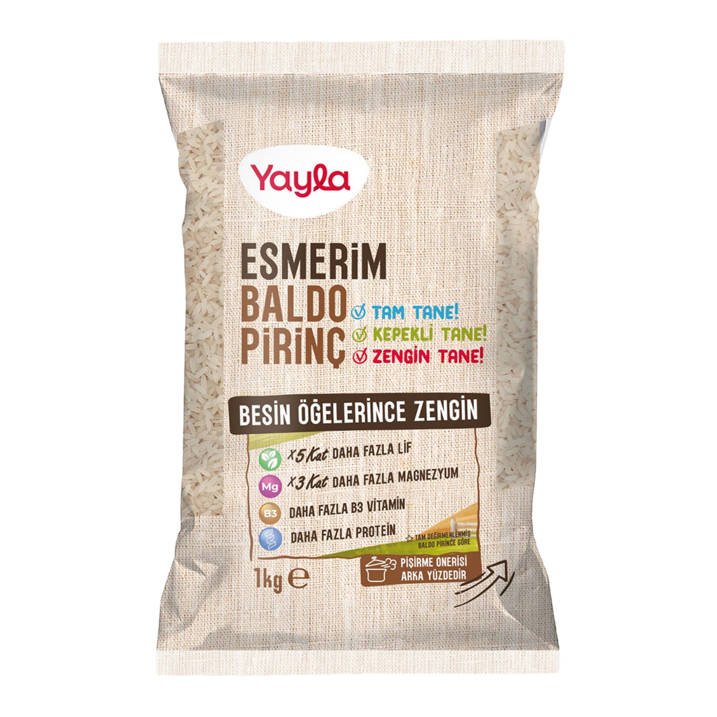 Yayla Esmerim Baldo Pirinç 1 Kg