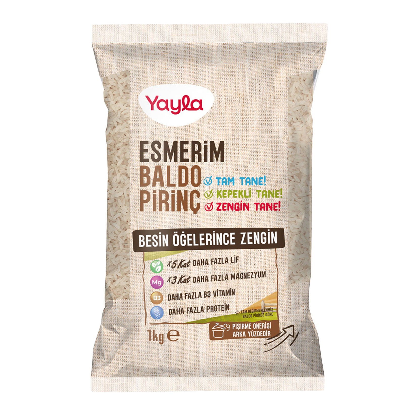 Yayla Esmerim Baldo Pirinç 1 Kg