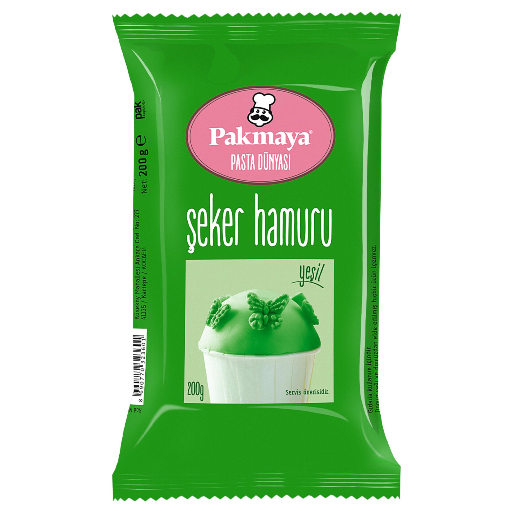 Pakmaya Şeker Hamuru Yeşil 200 G