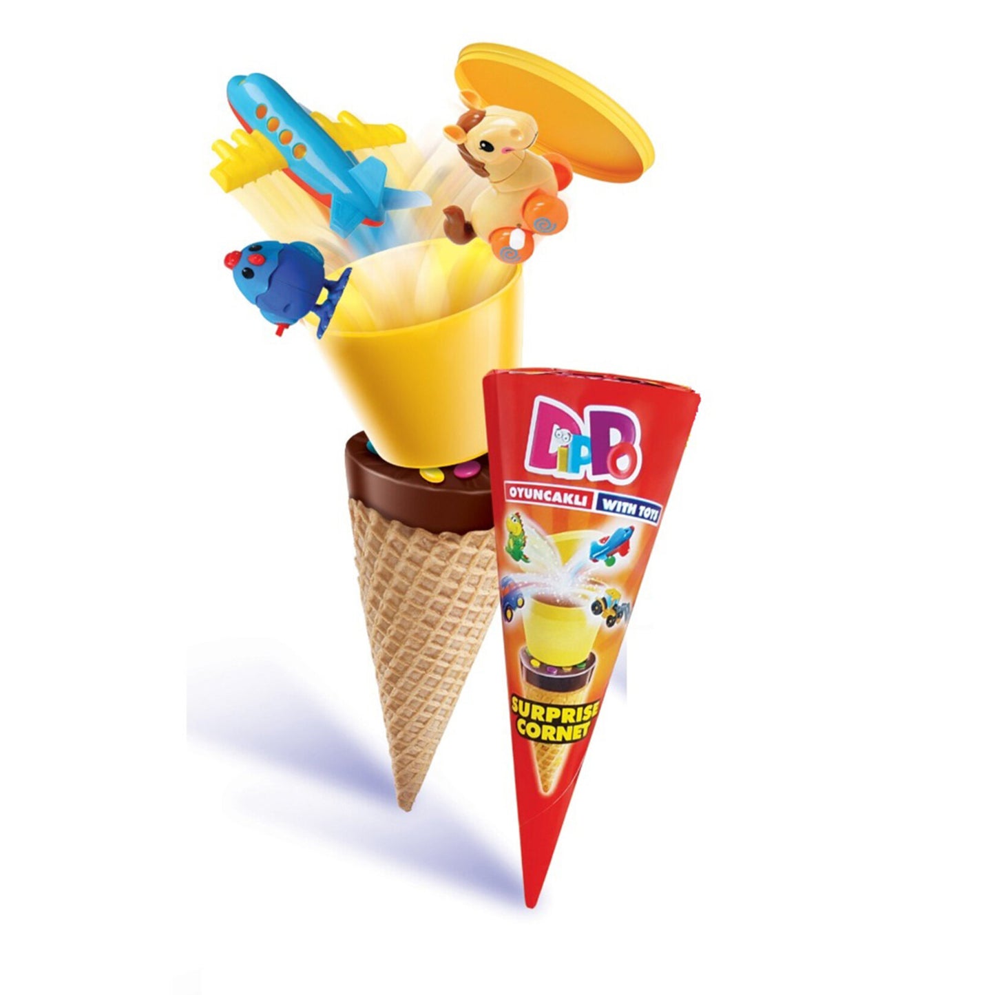 Dippo Hazelnut Cream Filled Chocolate Wafer with Toy (Fındık Krema Dolgulu Gofret) 25 G