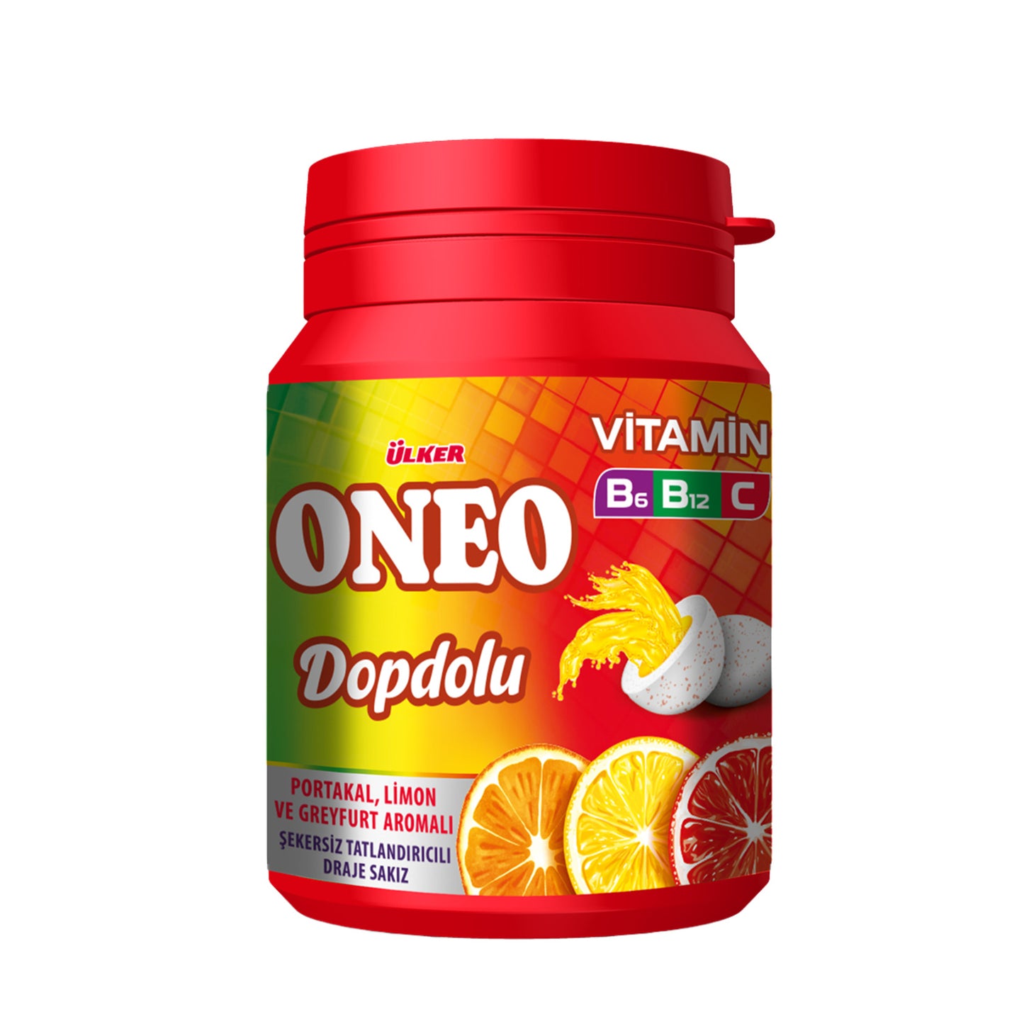Ülker Oneo Dopdolu Vitamin Draje Meyve Aromalı Sakız 48 G