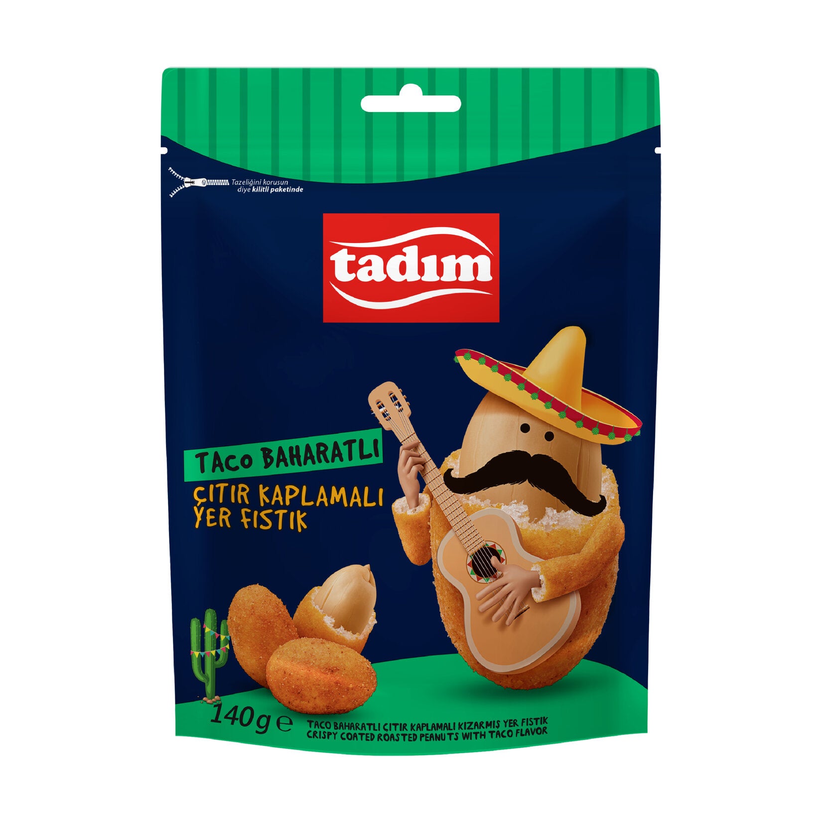 Tadım Taco Baharatlı Çıtır Kaplamalı Yer Fıstığı 140 G