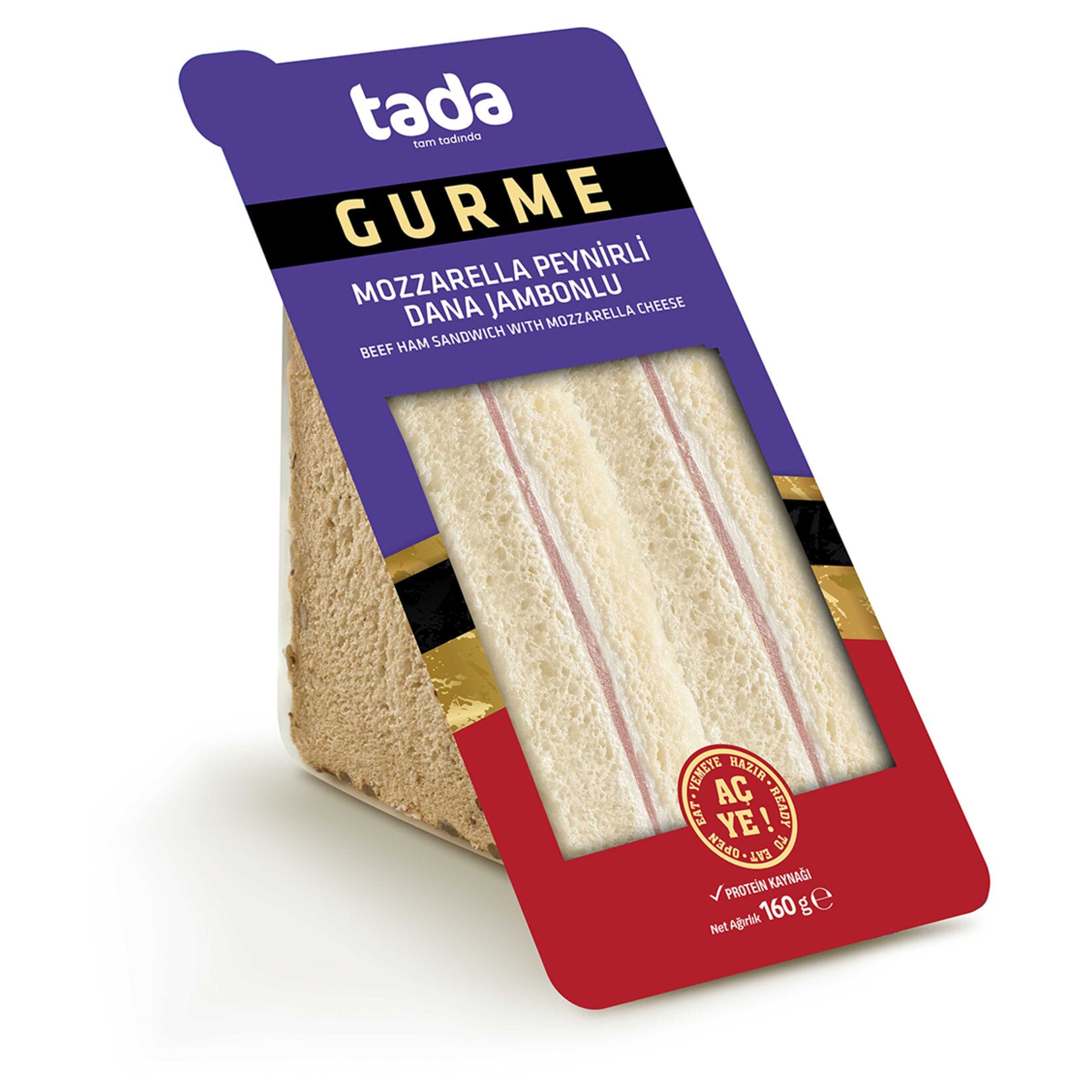 Tada Mozzarella Gourmet Sandwich with Beef Ham (Dana Jambonlu Gurme Sandviç) 160g