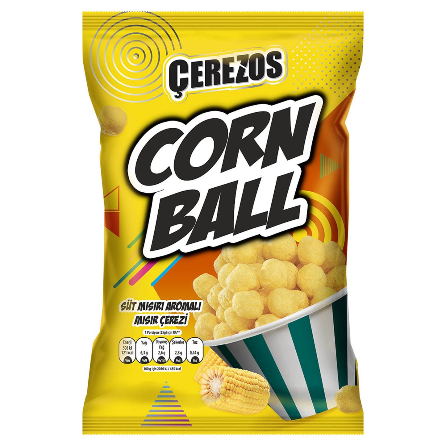 Çerezos Milk Corn Flavored Corn Snack (Süt Mısırı Aromalı Mısır Çerezi) 115g