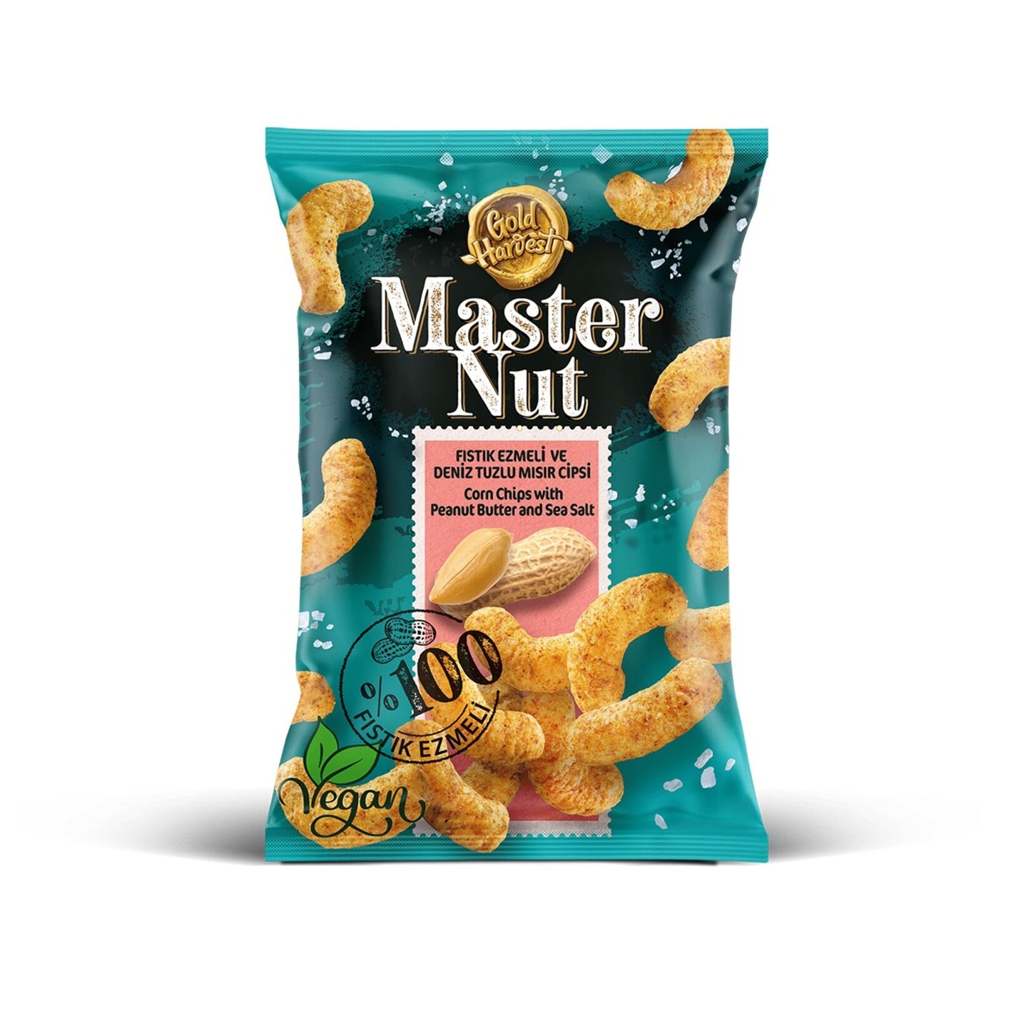 Master Nut Peanut Butter (Fıstık Ezmeli) Sea Salt Corn Chips 165 G