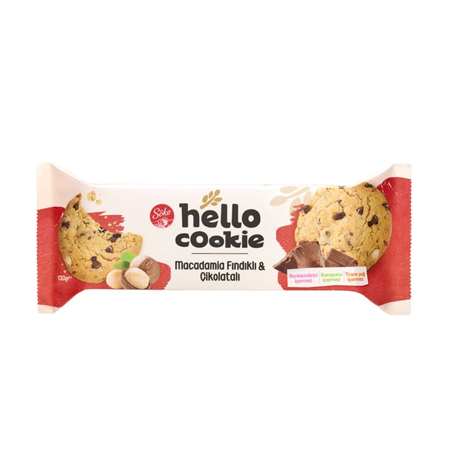Söke Hello Cookie Macadamia Nut Chocolate (Fındıklı Çikolatalı) 130 G