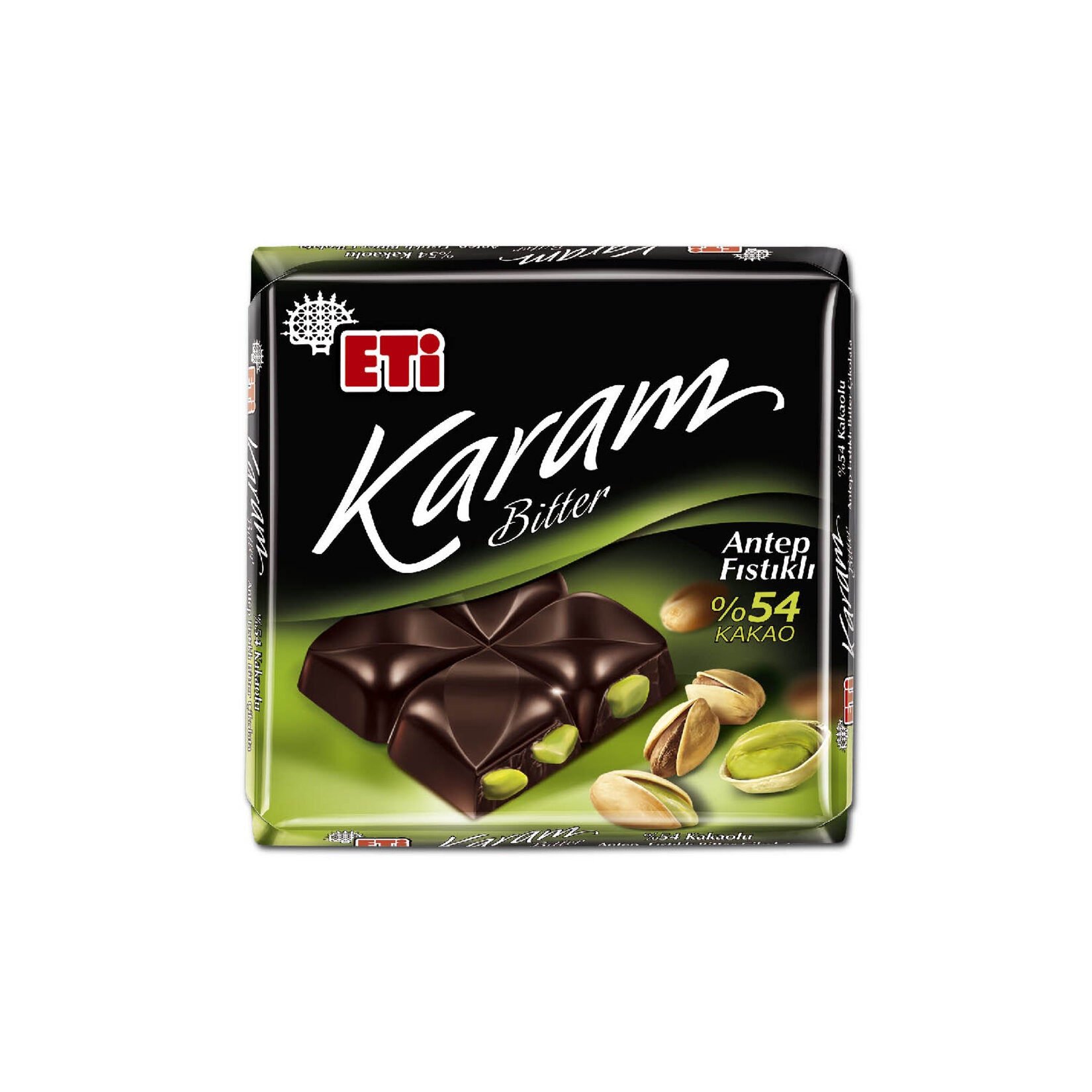 Eti Karam 54% Cocoa Pistachio Dark Chocolate 60 g