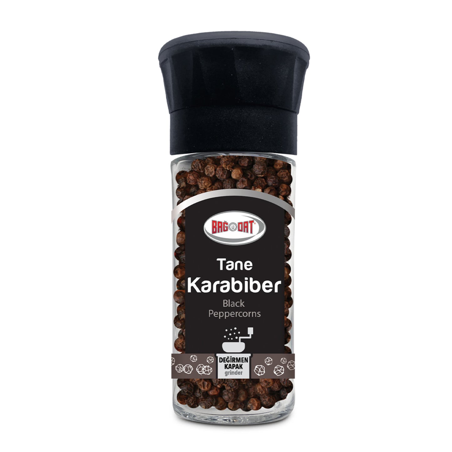 Bağdat Black Peppercorn Grinder (Tane Karabiber)