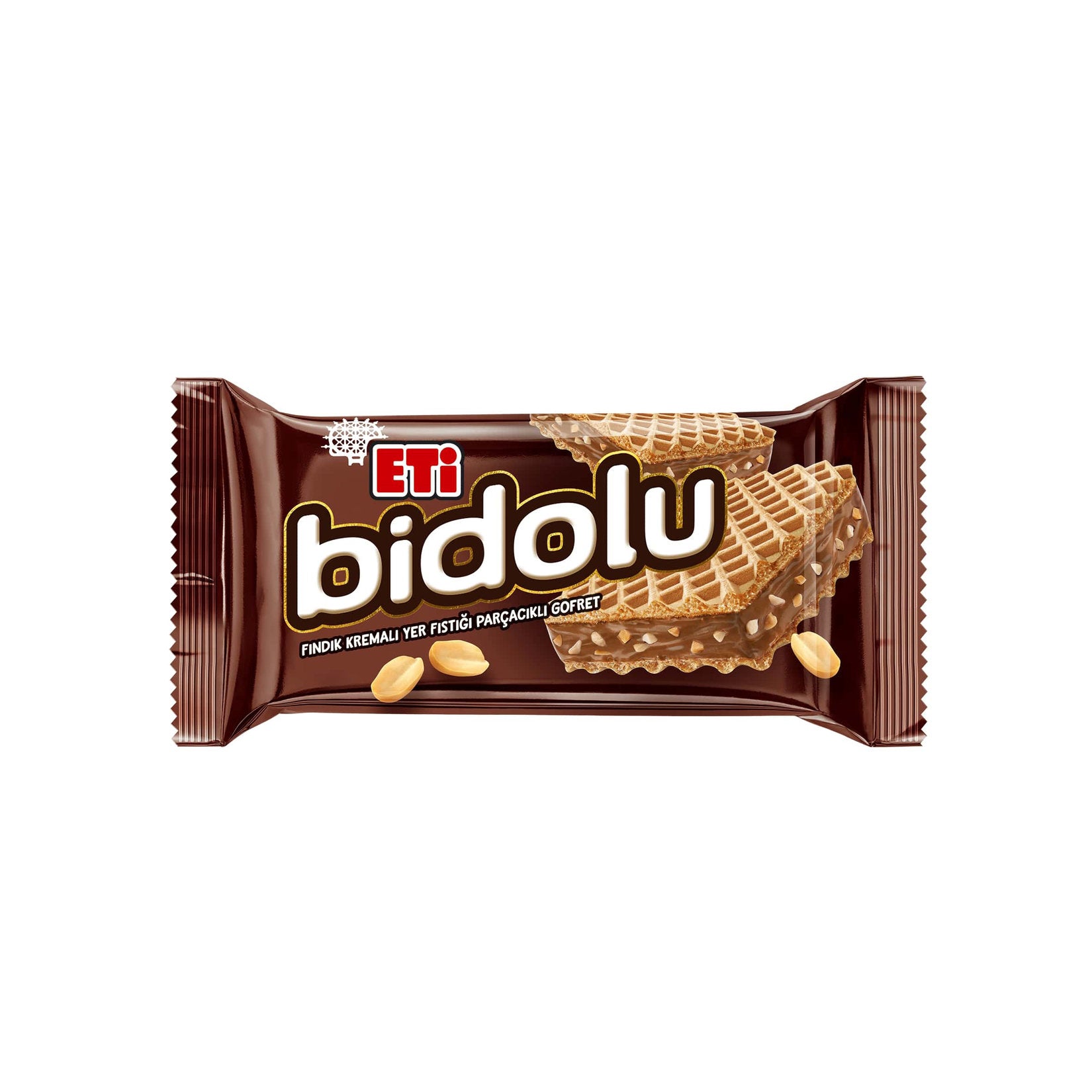 Eti Bidolu Peanut Crunch Wafer with Hazelnut Cream (Yer Fıstığı Parçacıklı Fındık Kremalı Gofret) 36g