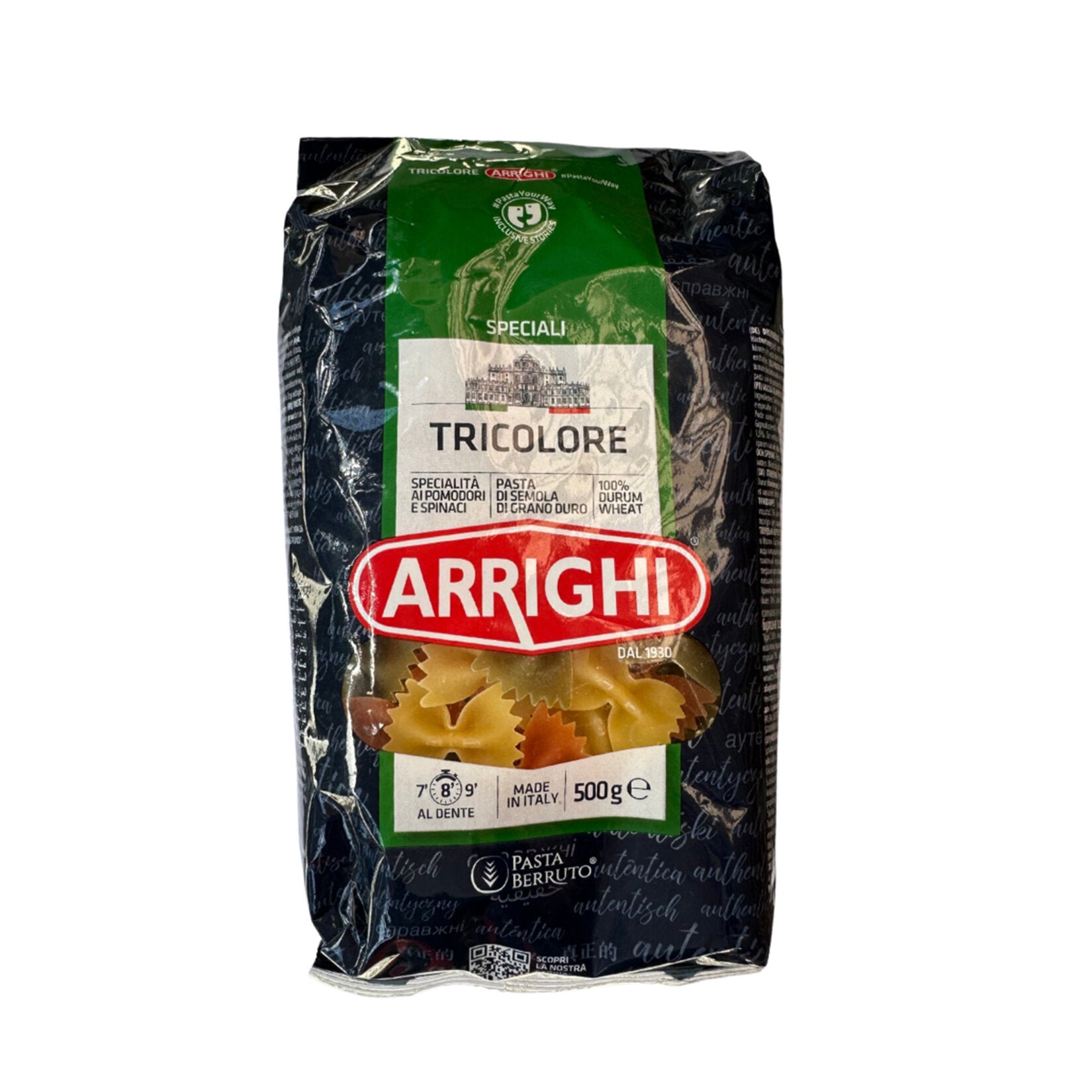 Arrighi Üç Renkli Kelebek Makarna 500 G