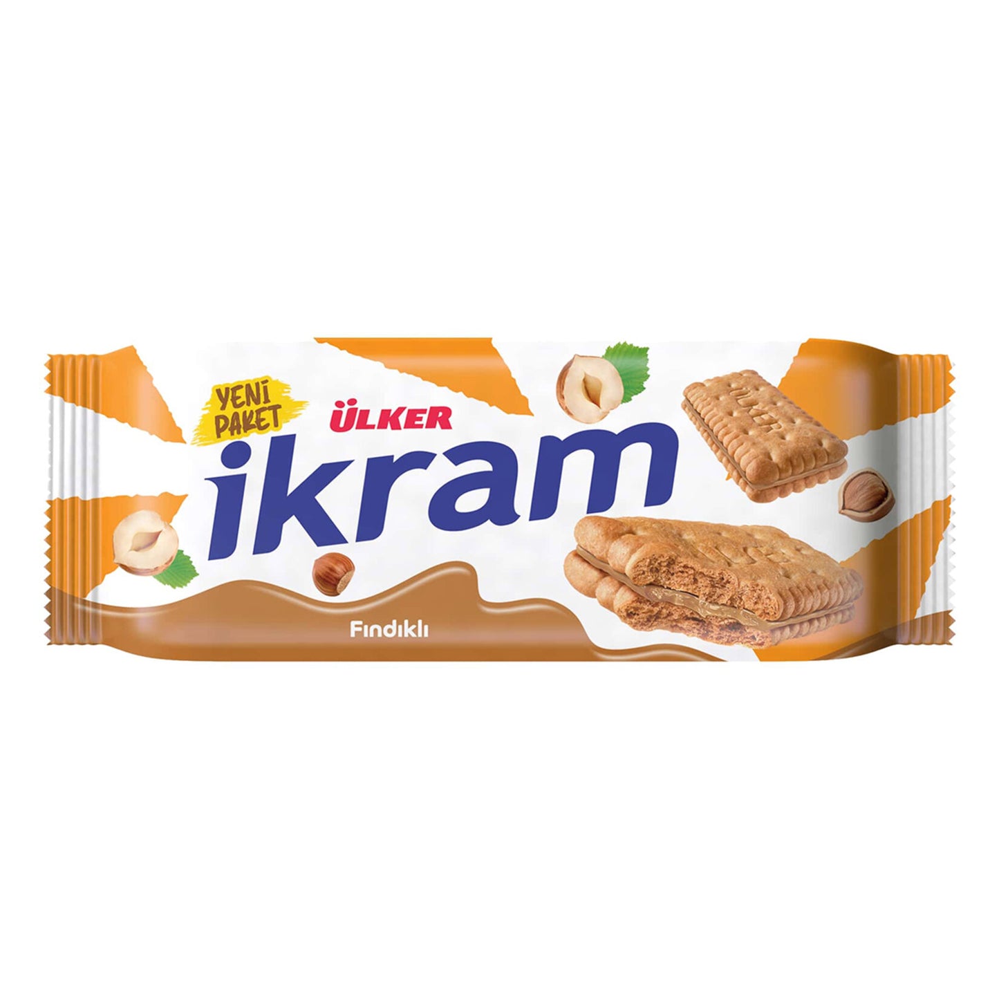 İkram Cream Biscuit with Hazelnut (Kremalı Bisküvi Fındıklı) 84g