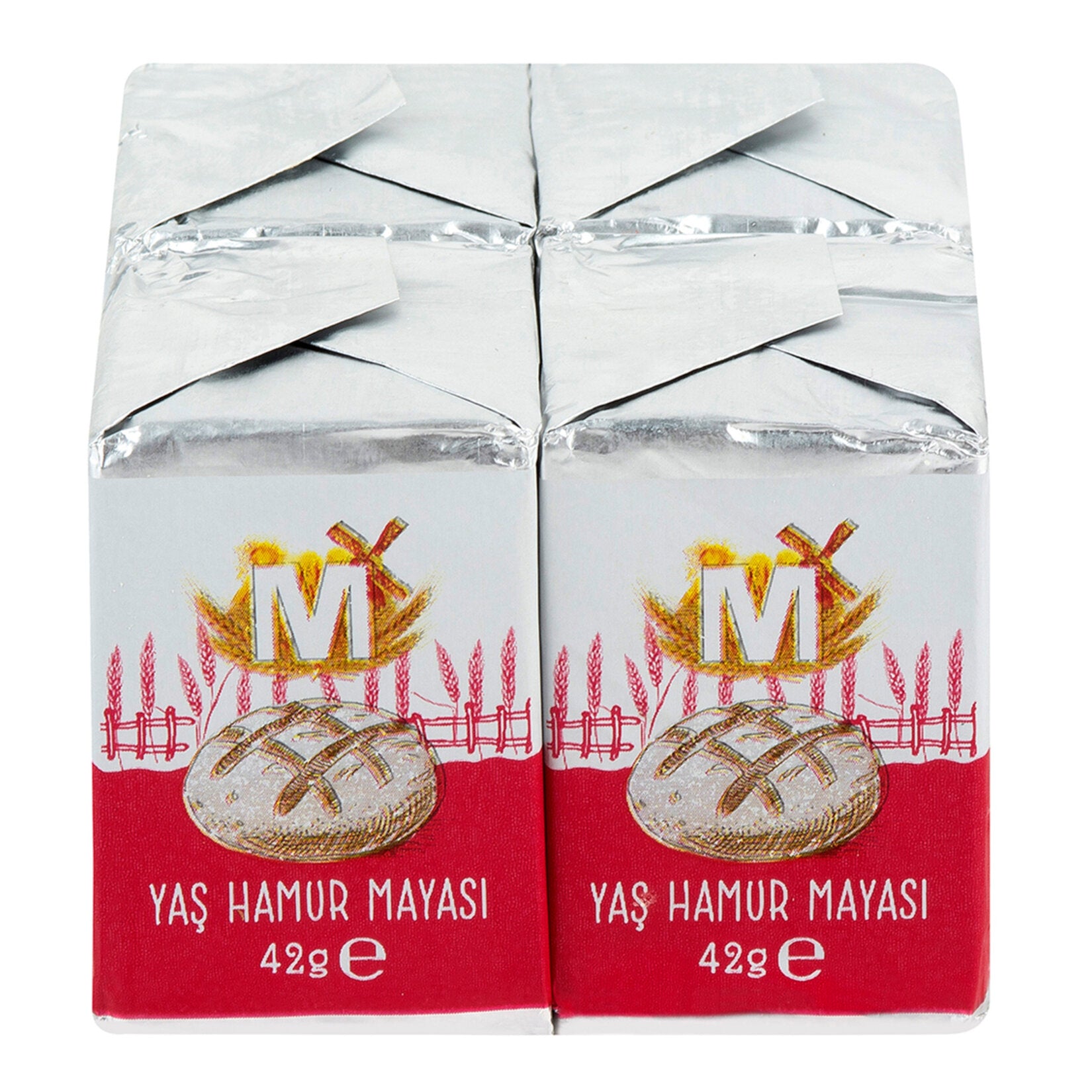 Migros Fresh Yeast (Yaş Hamur Mayası) 4-Pack 168 G