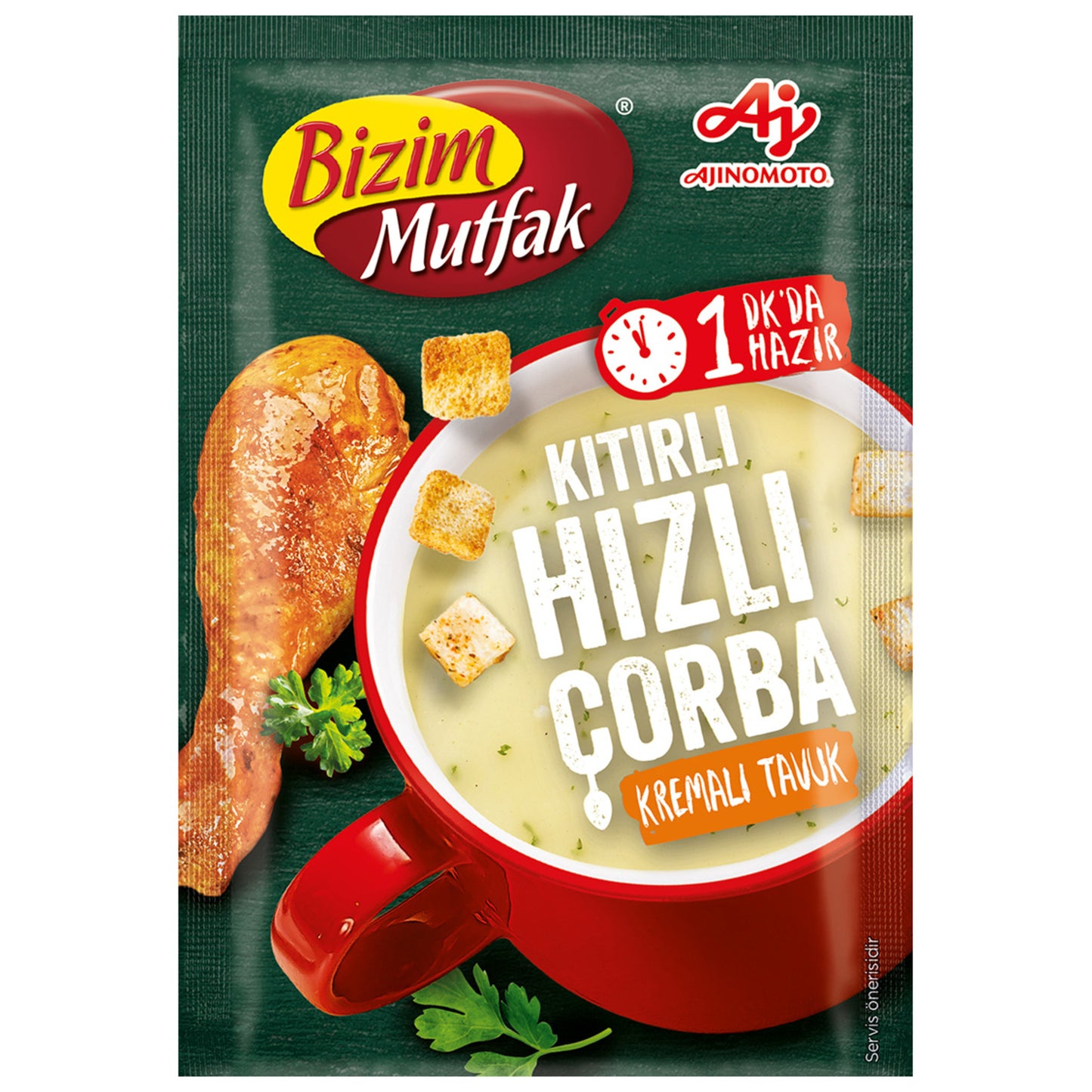 Bizim Crunchy Instant Creamy Chicken Soup (Kıtırlı Hızlı Çorba Kremalı Tavuk) 15g