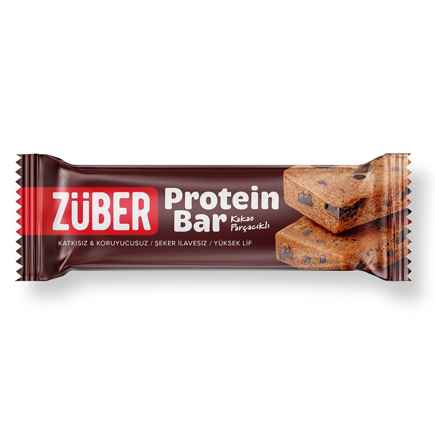 Züber Kakao Parçacıklı Protein Bar 35 G