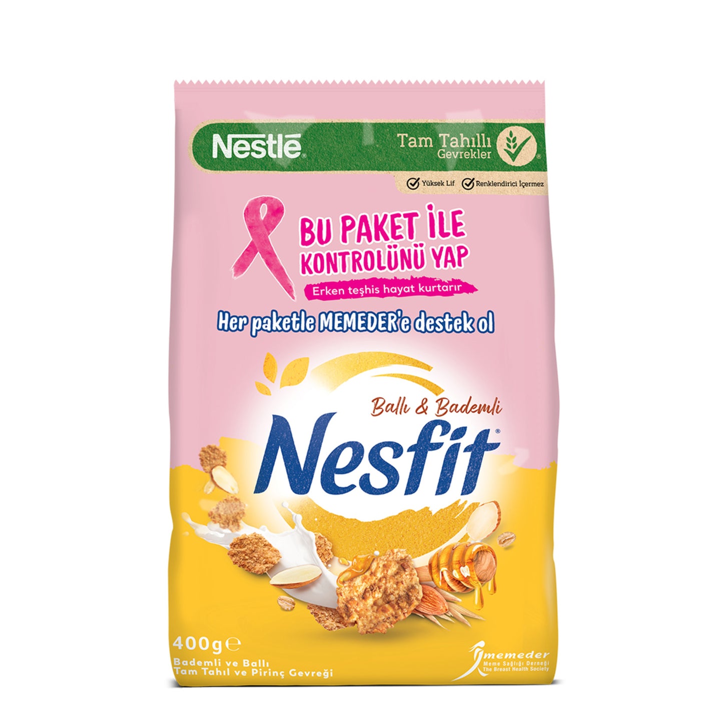 Nestle Nesfit Ballı Bademli Tam Tahıl ve Pirinç Gevreği 400 G