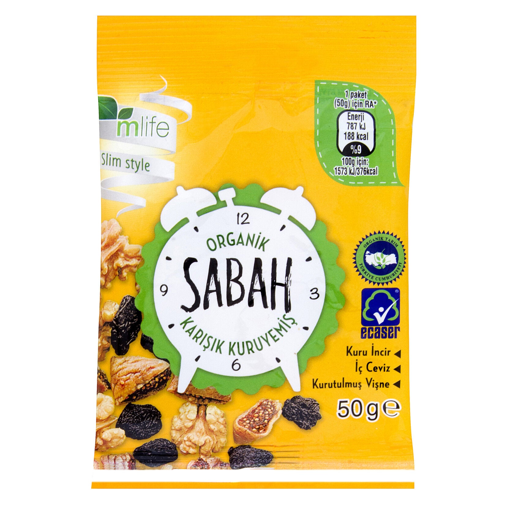 M Life Organik Kuruyemiş Sabah 50 G