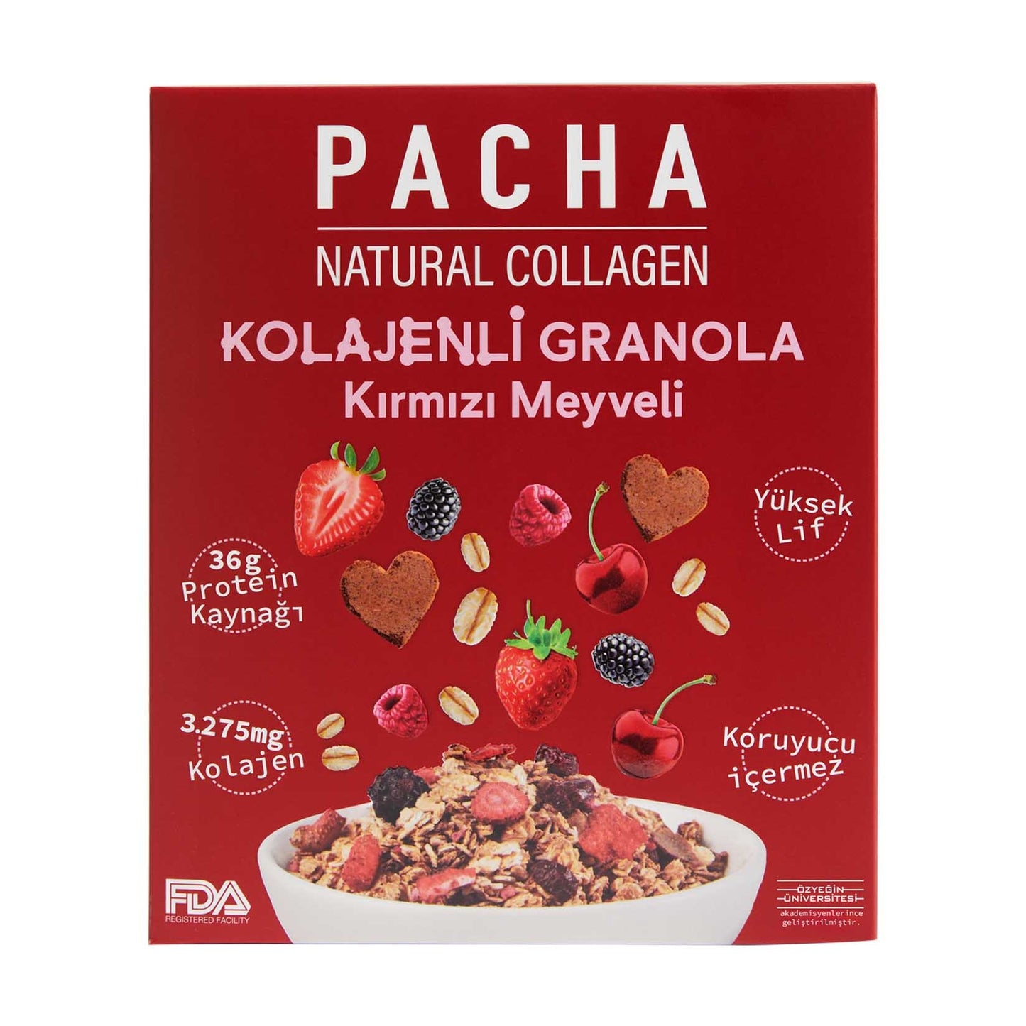 Pacha Kırmızı Meyveli Kolajenli Granola  300 G