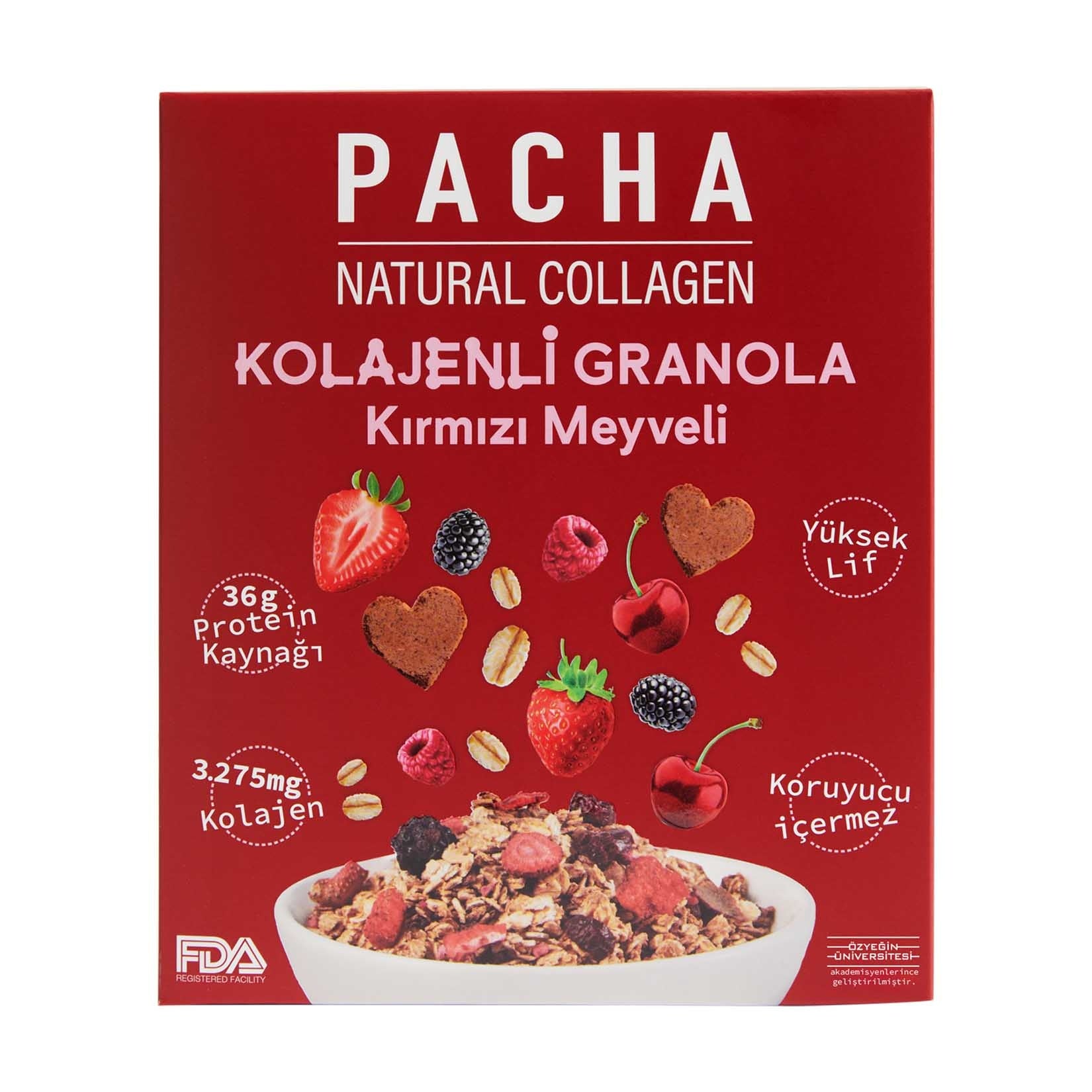 Pacha Kırmızı Meyveli Kolajenli Granola  300 G