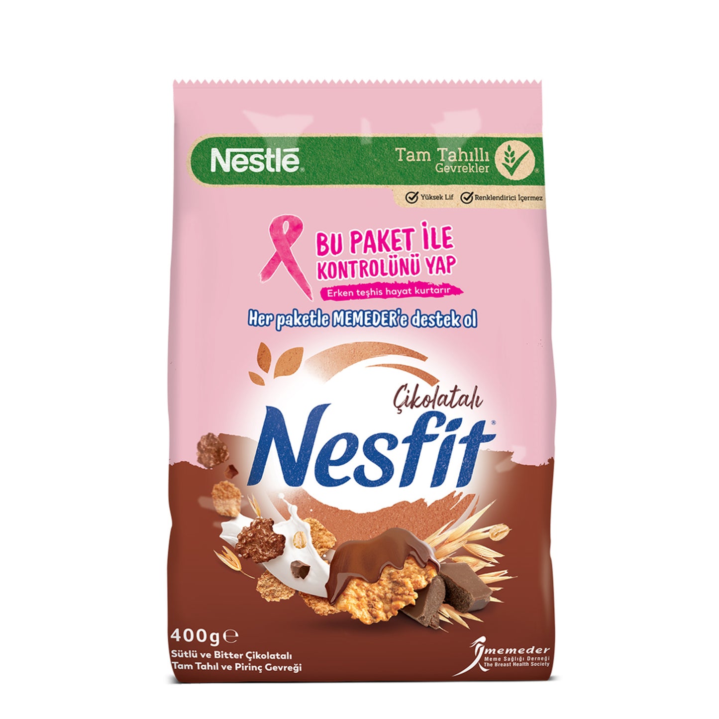 Nestle Nesfit Çikolatalı Tam Tahıl ve Pirinç Gevreği 400 G