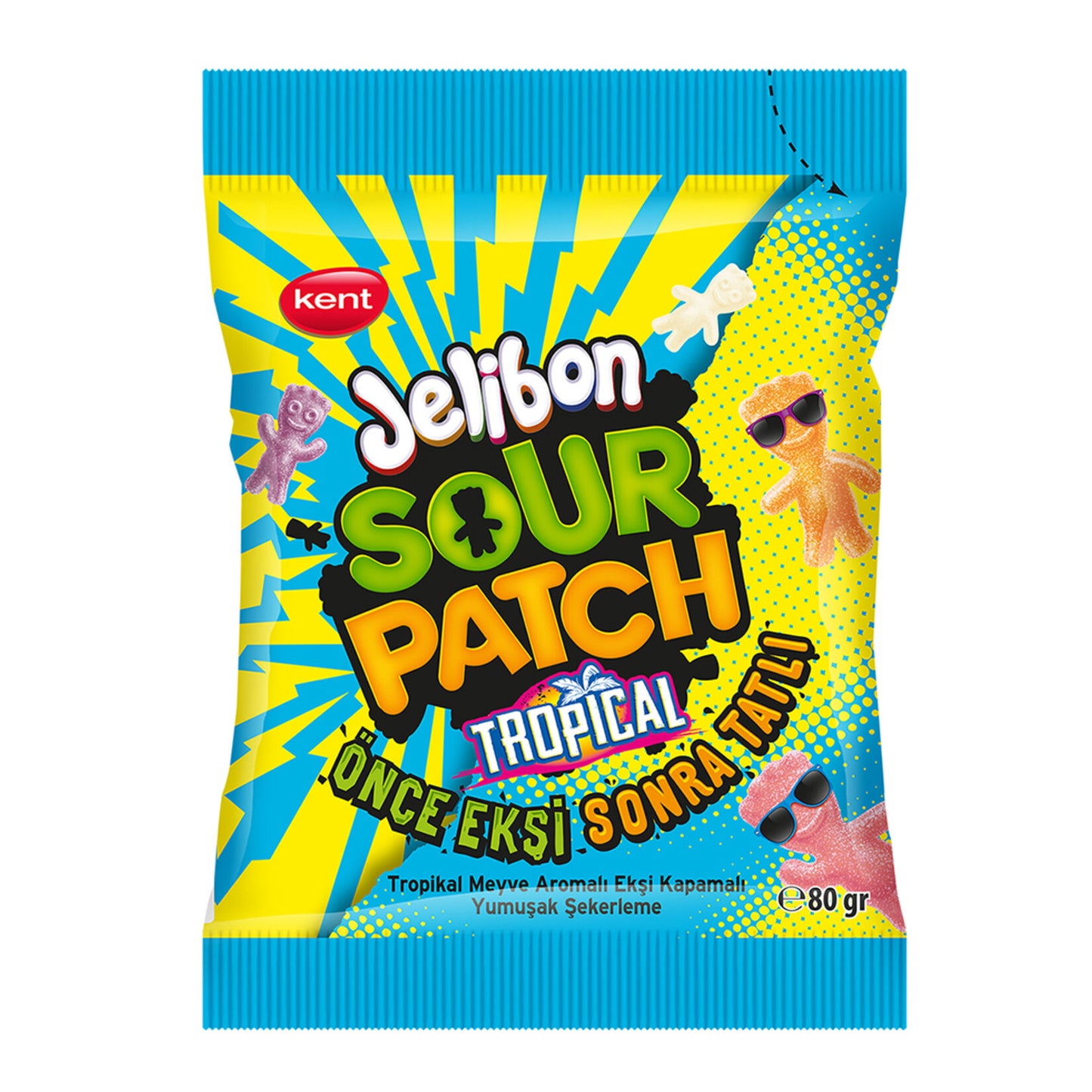 Jelibon Sour Patch Kids Tropical 80 G