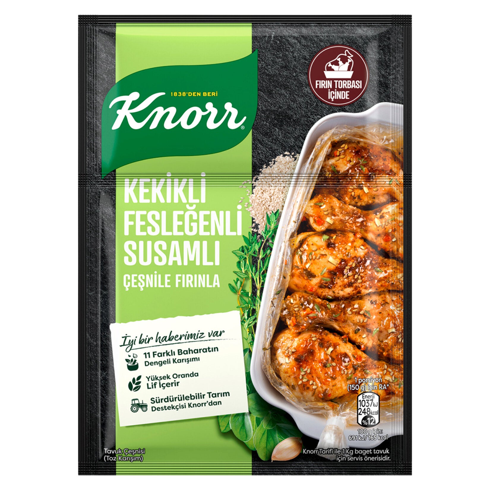 Knorr Oven-Baked Chicken Seasoning w/ Thyme, Basil, Sesame 29 G