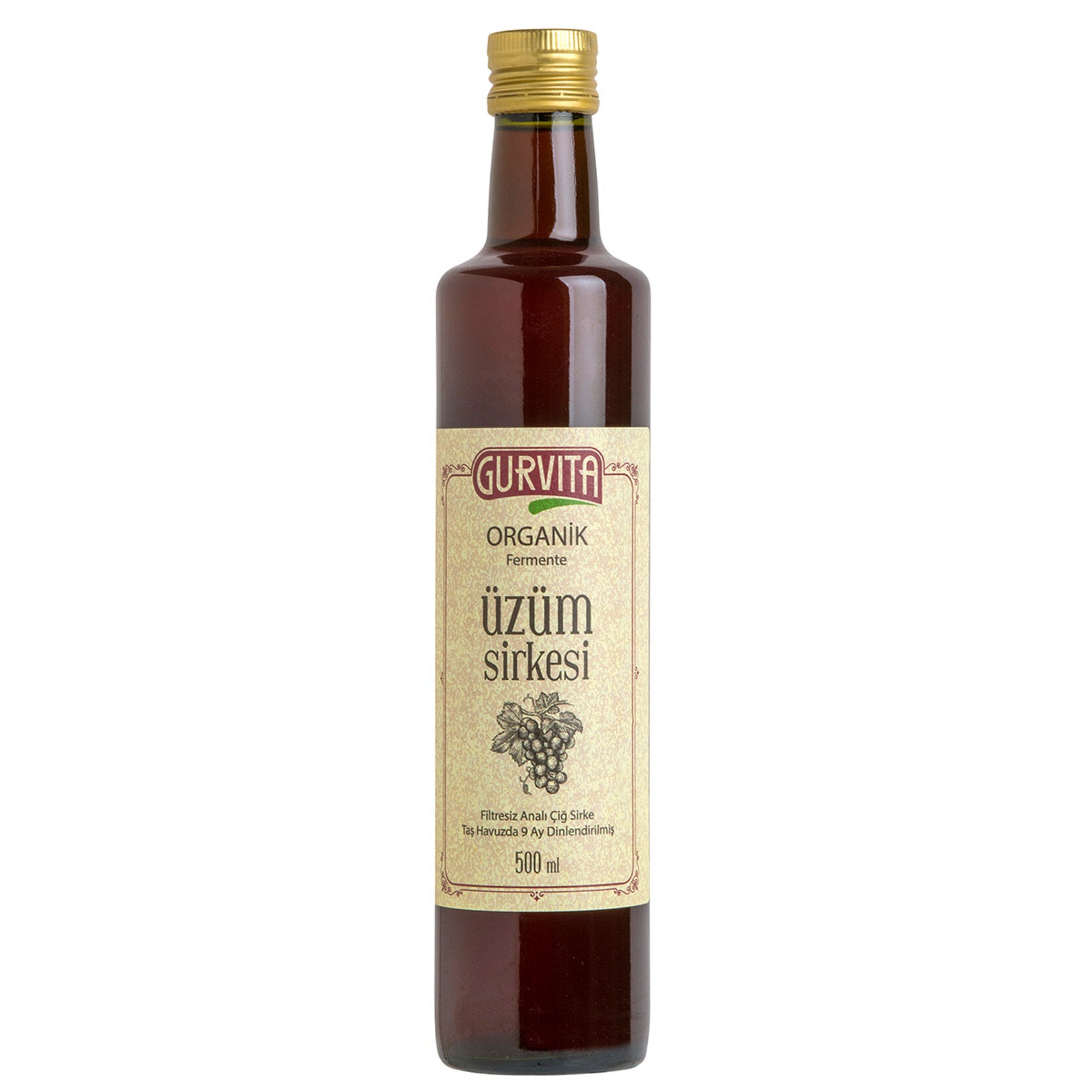 Gurvita Organik Üzüm Sirkesi 500 Ml
