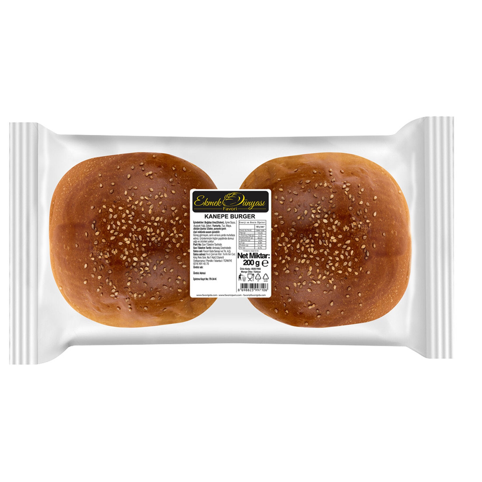 Ekmek Dünyası Favori Canapé Burger (Canapé Burger) 200g