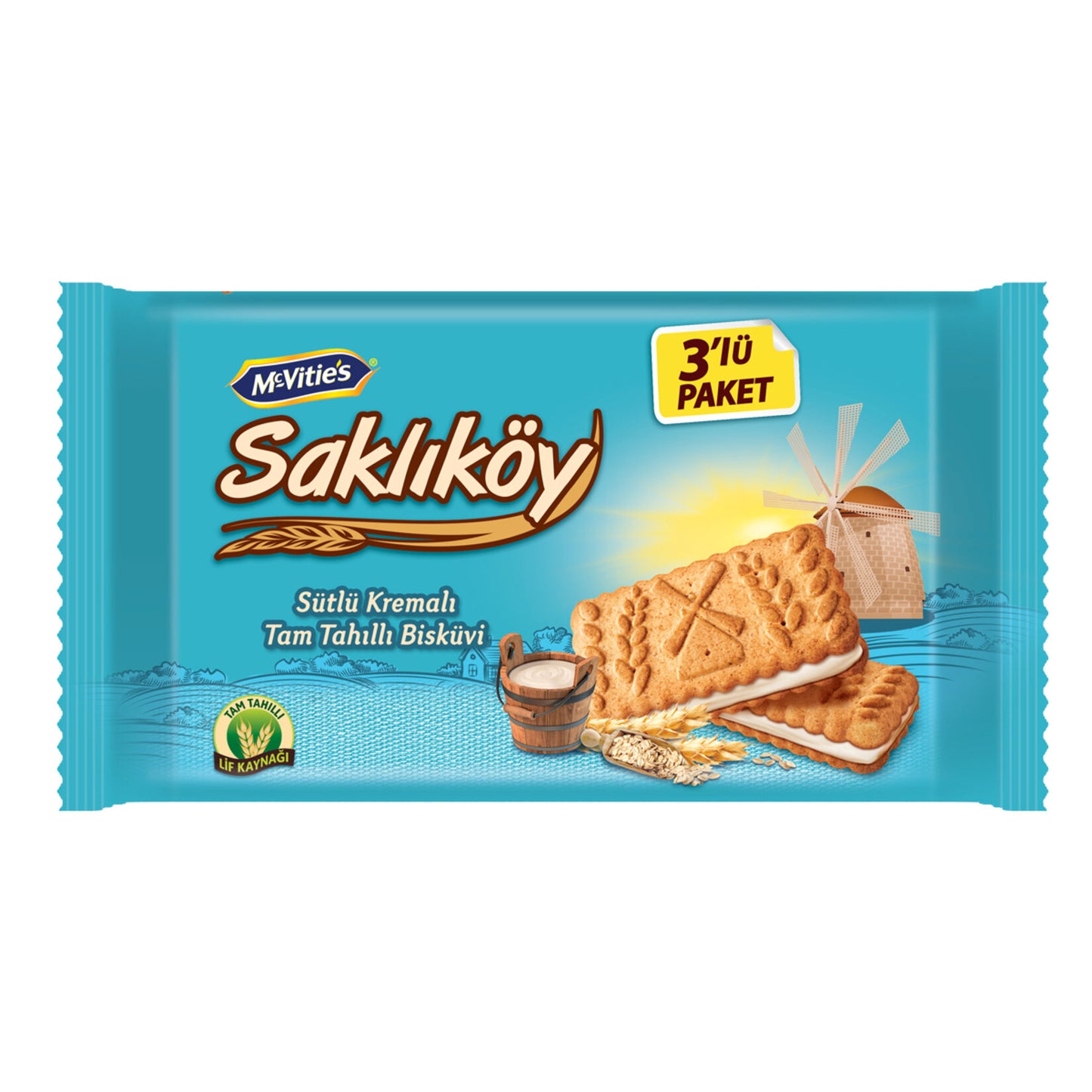 Saklıköy Milk Cream Biscuit 3 x 88g