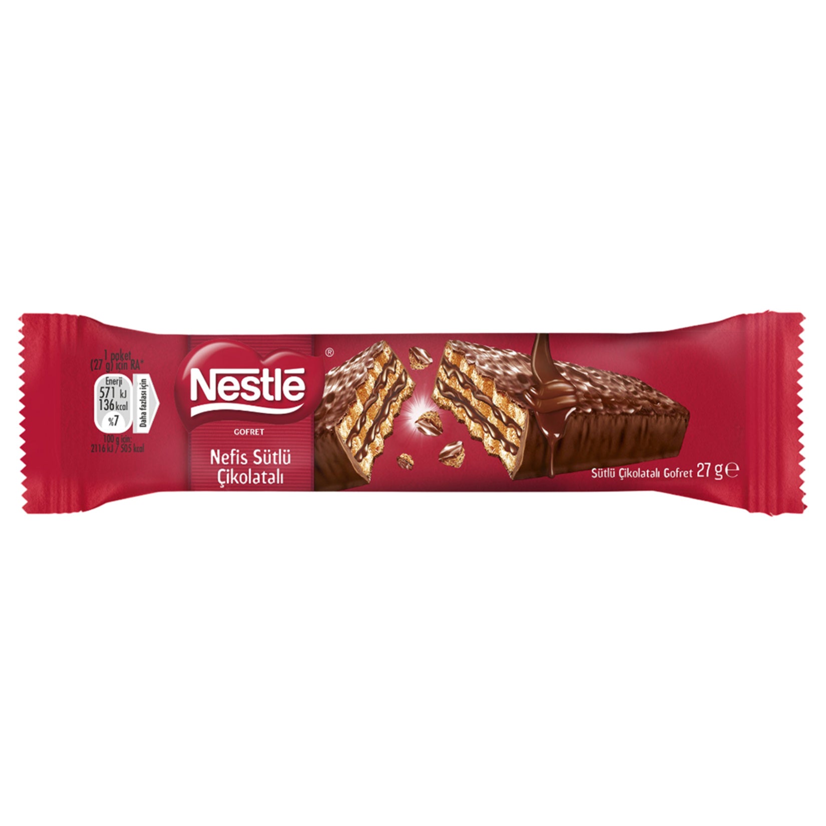 Nestle Delicious Milk Chocolate Wafer (Nefis Sütlü Çikolatalı Gofret) 27 G