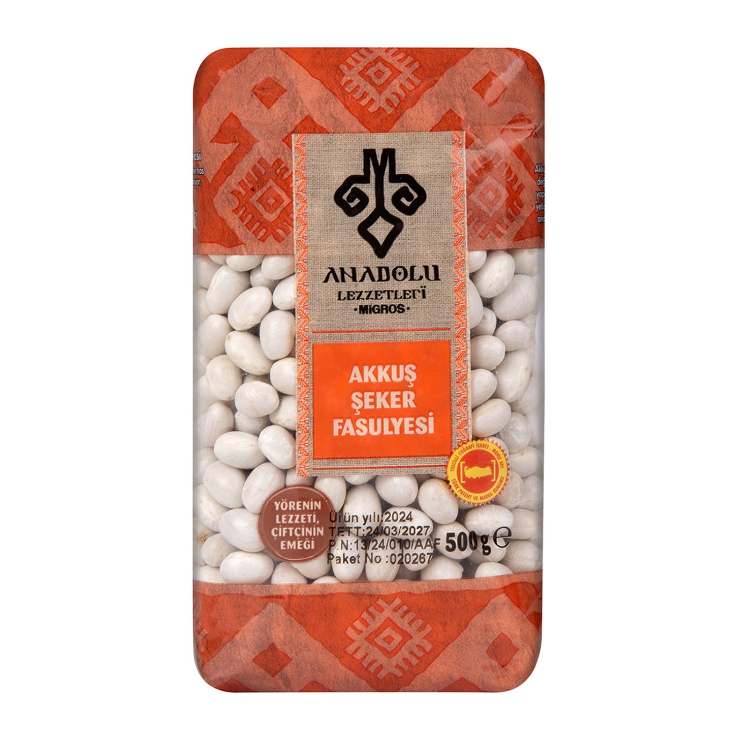 Anadolu Lezzetleri Akkuş Kuru Fasulye 500 G