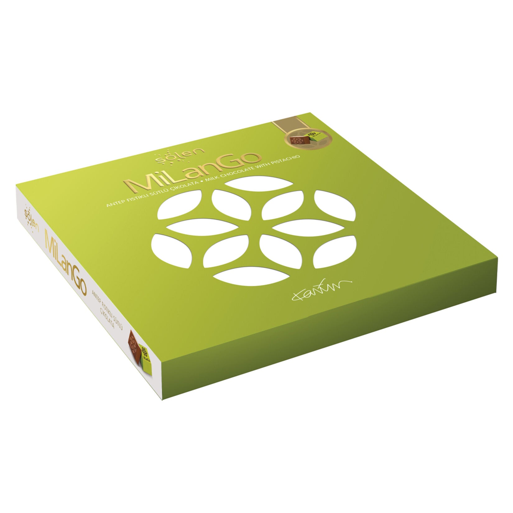 Milango Milk Chocolate with Pistachio (Antep Fıstıklı Sütlü Çikolata) 243 G
