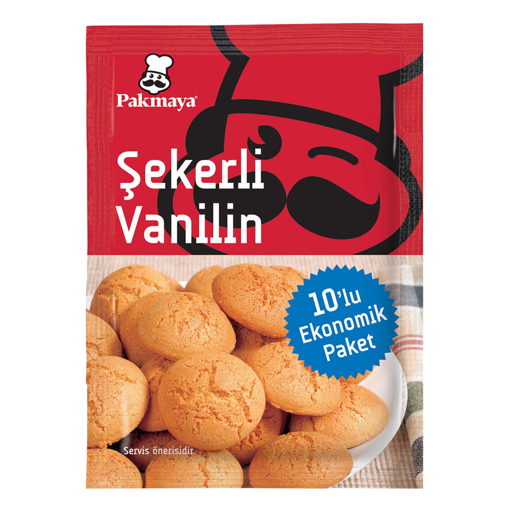 Pakmaya 10 Pack Sugared Vanilla (Şekerli Vanilin) 50g