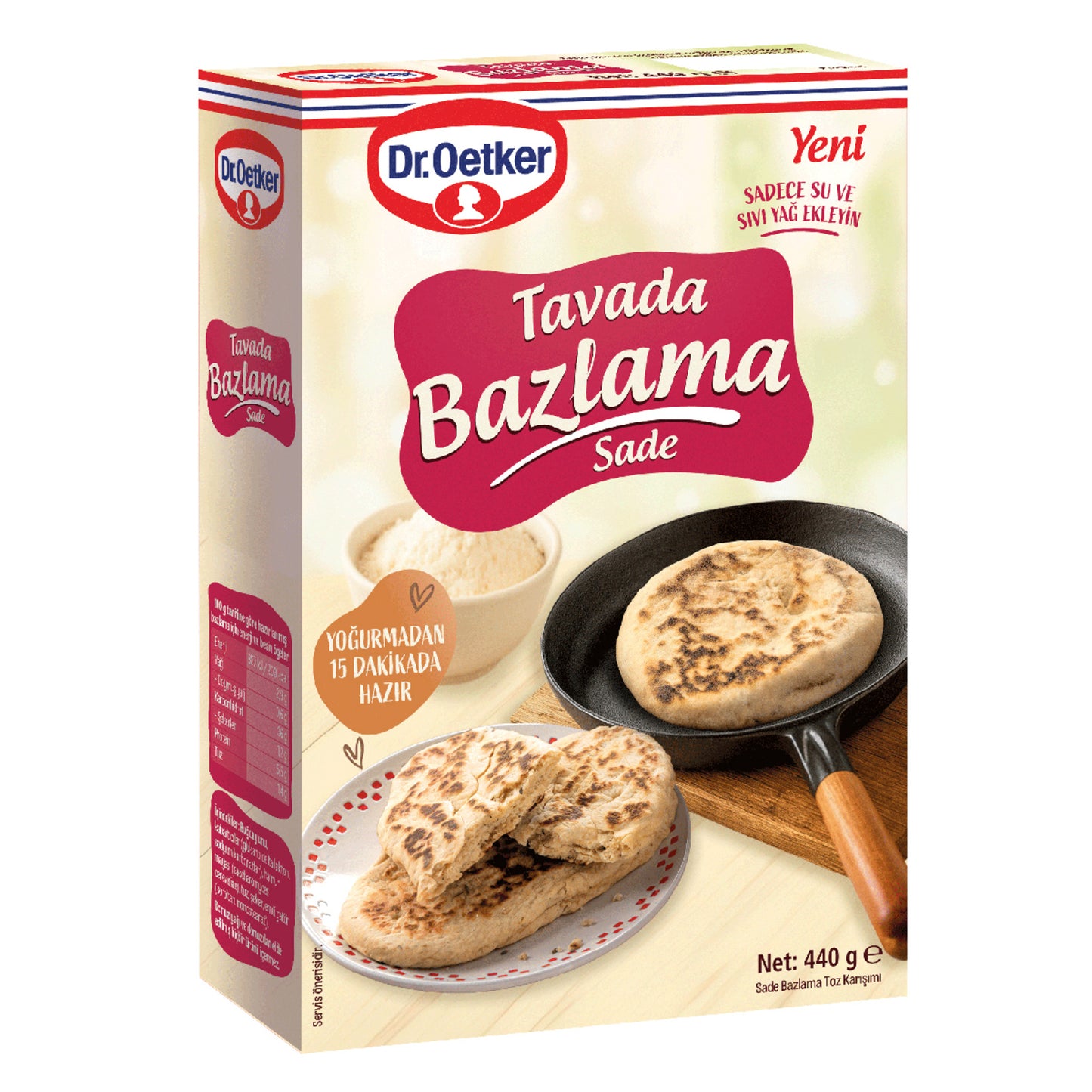 Dr.Oetker Tavada Bazlama Sade 440 G