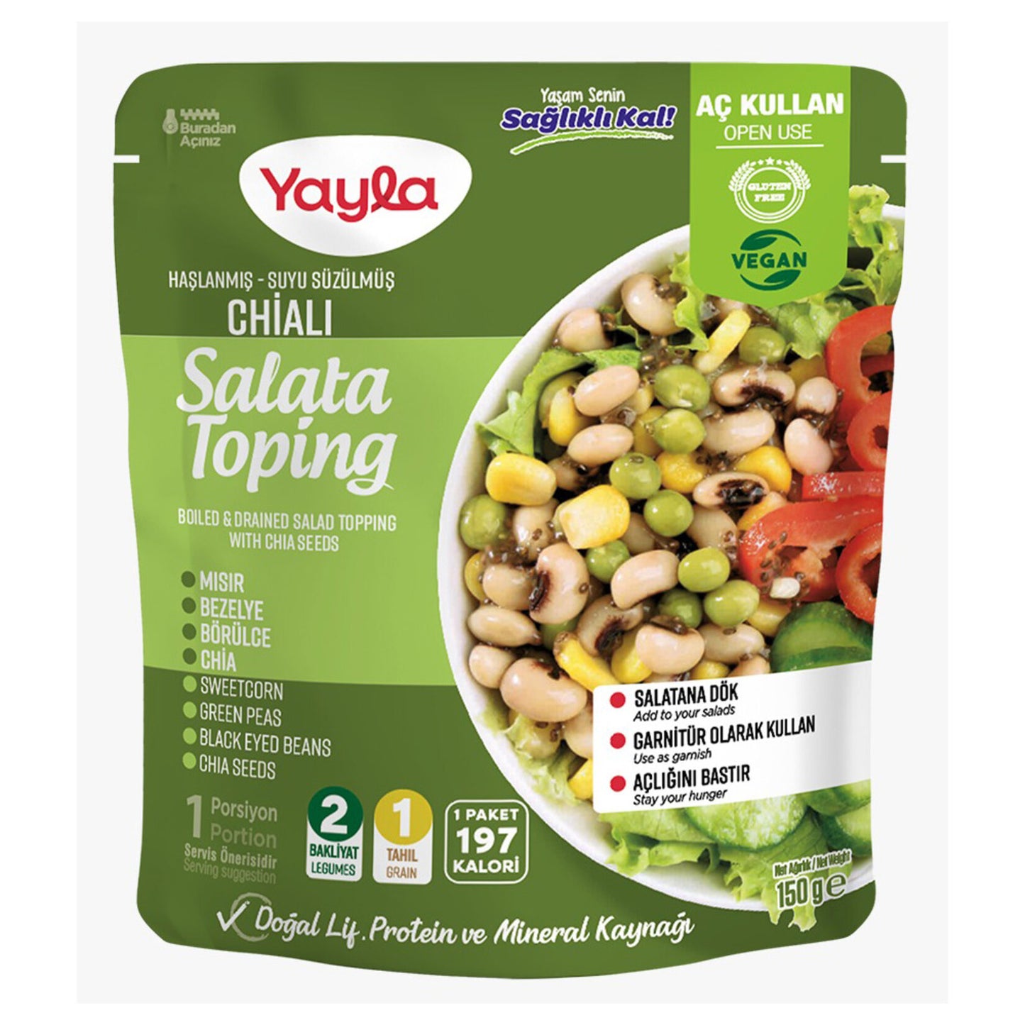 Yayla Salad Topping with Chia Seeds (Yayla Chialı Salata Toping) 150g