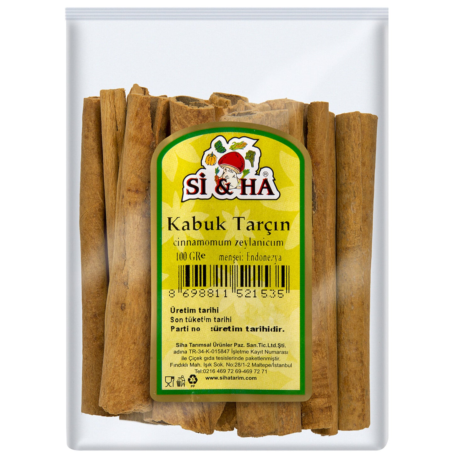 Si&Ha Cinnamon Sticks (Kabuk Tarçın) 100 G