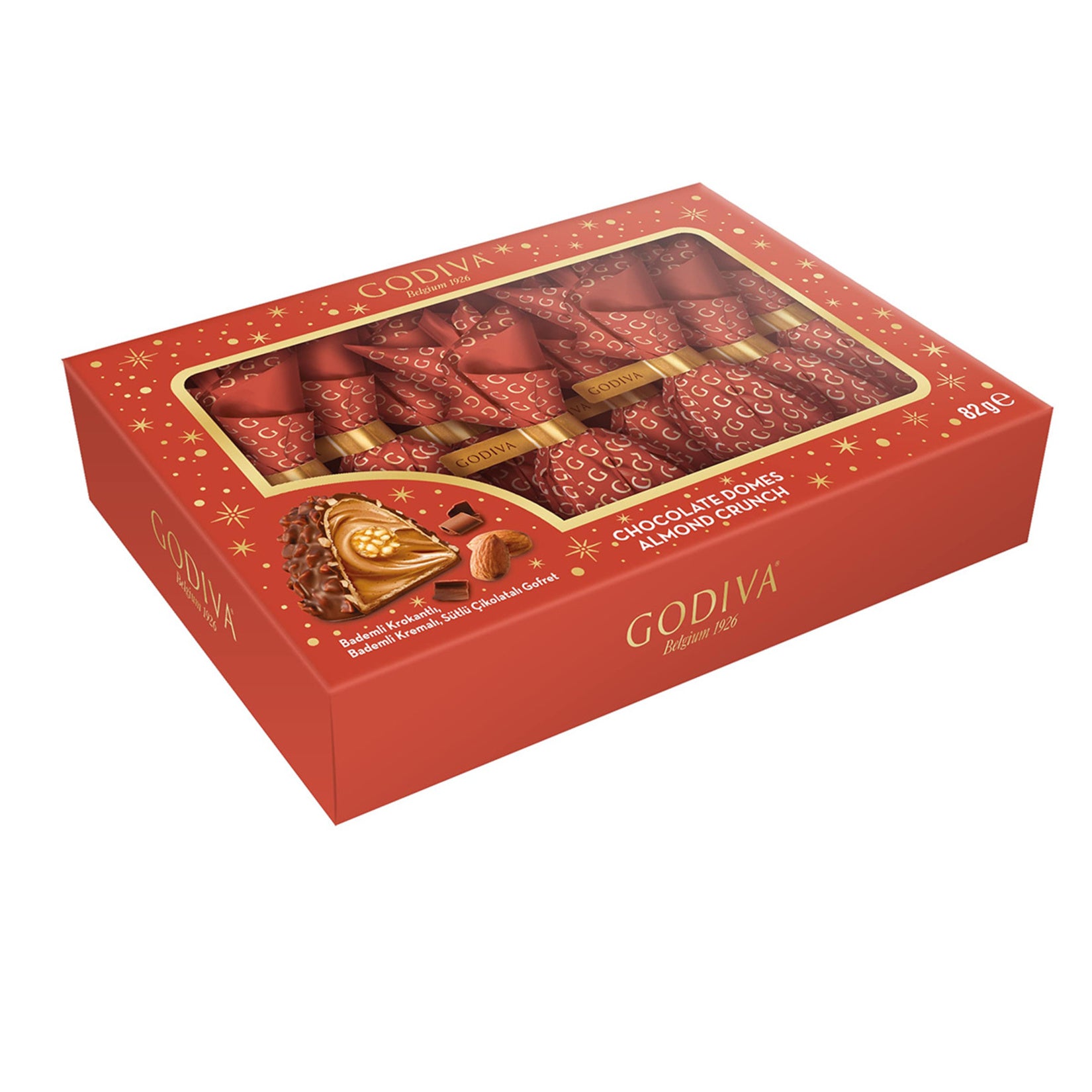 Godiva Domes New Year Almond Chocolate (Domes Yeni Yıl Badem Çikolata) 82g