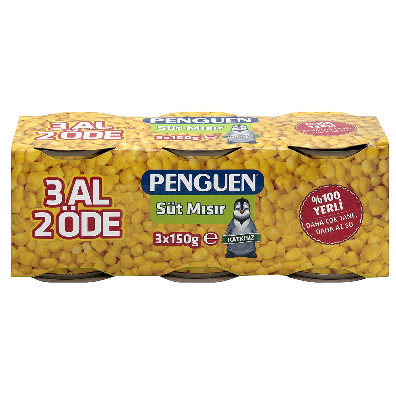 Penguen Süt Mısır 3X150 G
