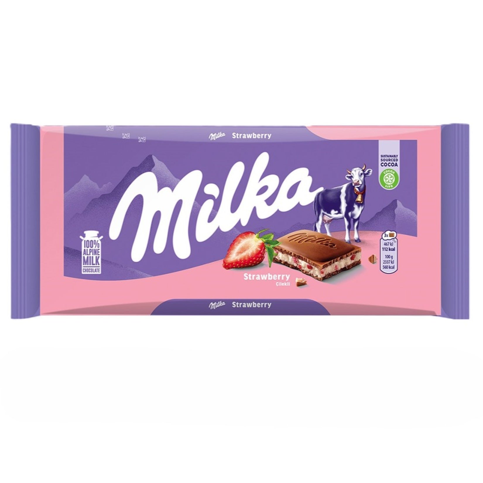 Milka Strawberry Yogurt Chocolate 100g