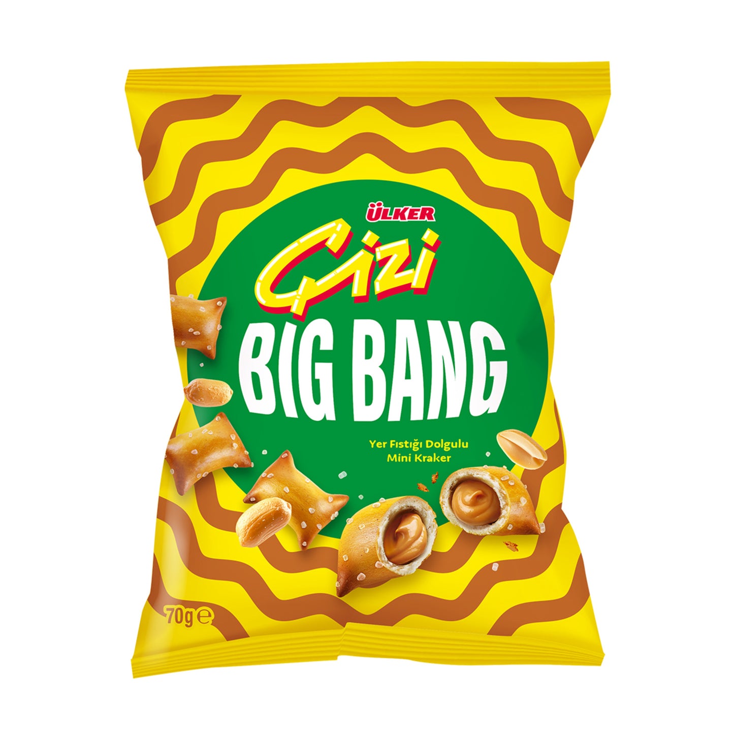 Ülker Çizi Bigbang Peanut Filled Mini Cracker 70 G