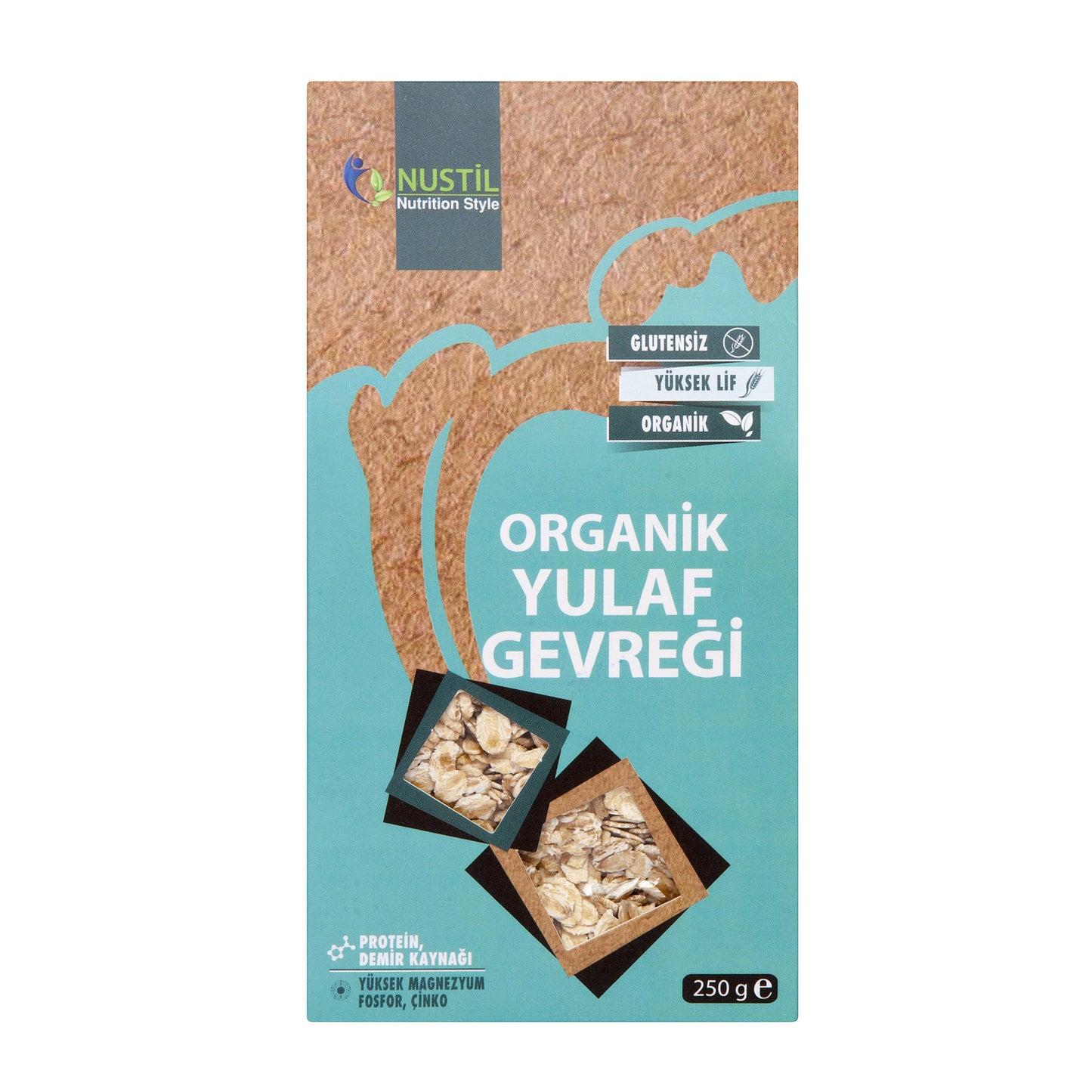 Nustil Organic Rolled Oats 250 G (Organik Yulaf Ezmesi)